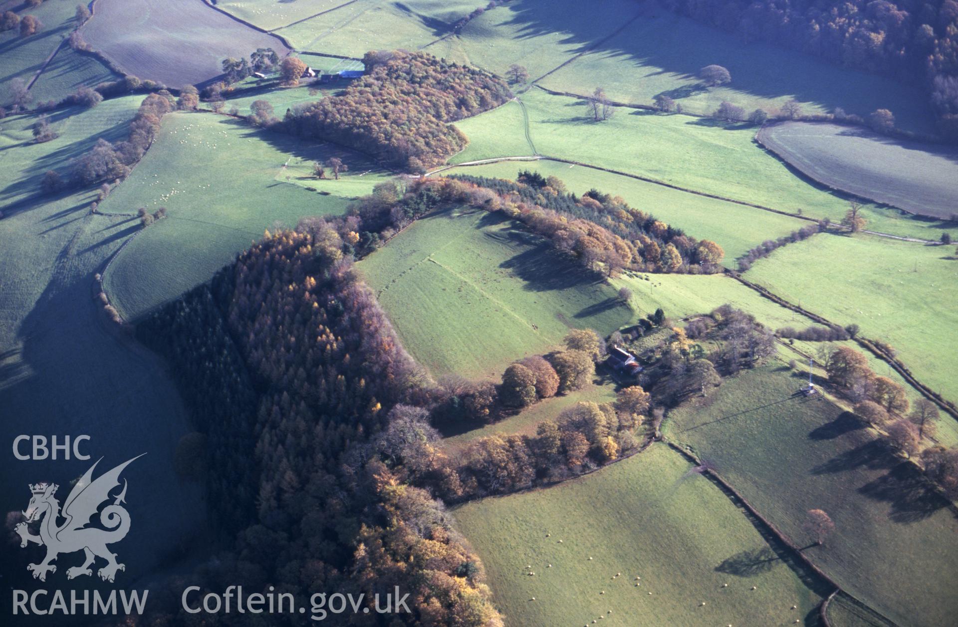 Slide of RCAHMW colour oblique aerial photograph of Pen y Foel, taken by T.G. Driver, 1999.