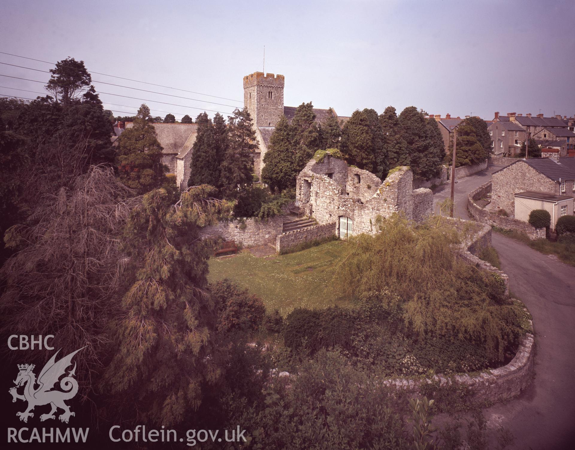 RCAHMW colour transparency showing Chantry House, Llantwit Major taken by RCAHMW, undated.