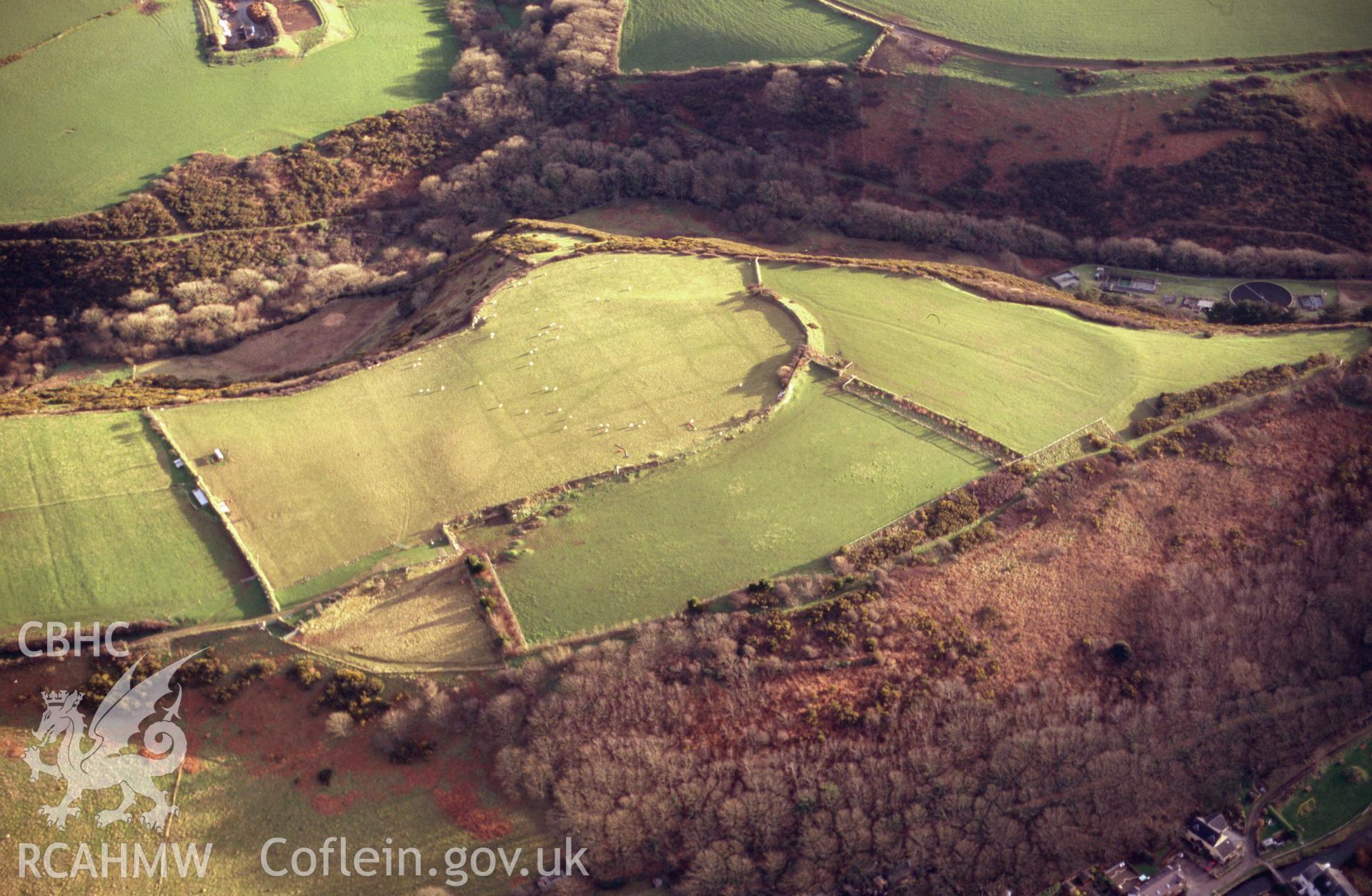 RCAHMW colour oblique aerial photograph of Solva Enclosure taken by Toby Driver, 2005