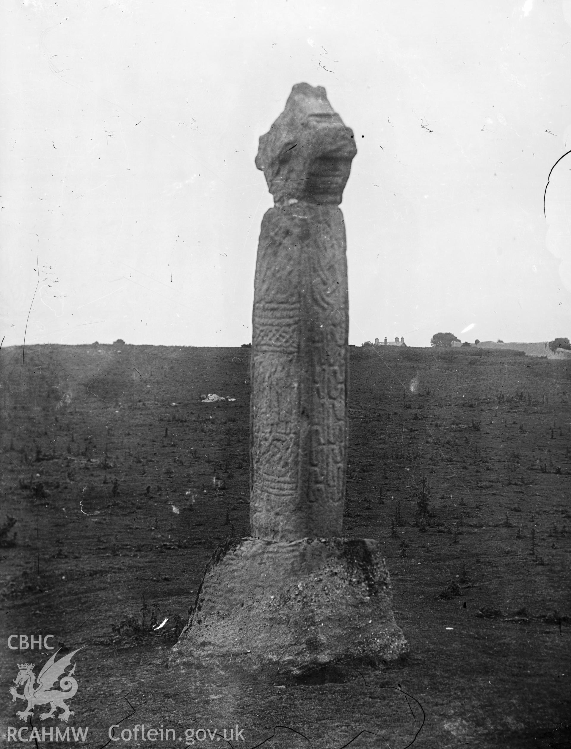 Penmon Priory Cross, Llangoed; one black and white photograph taken by  S.M. Reynolds, 1939