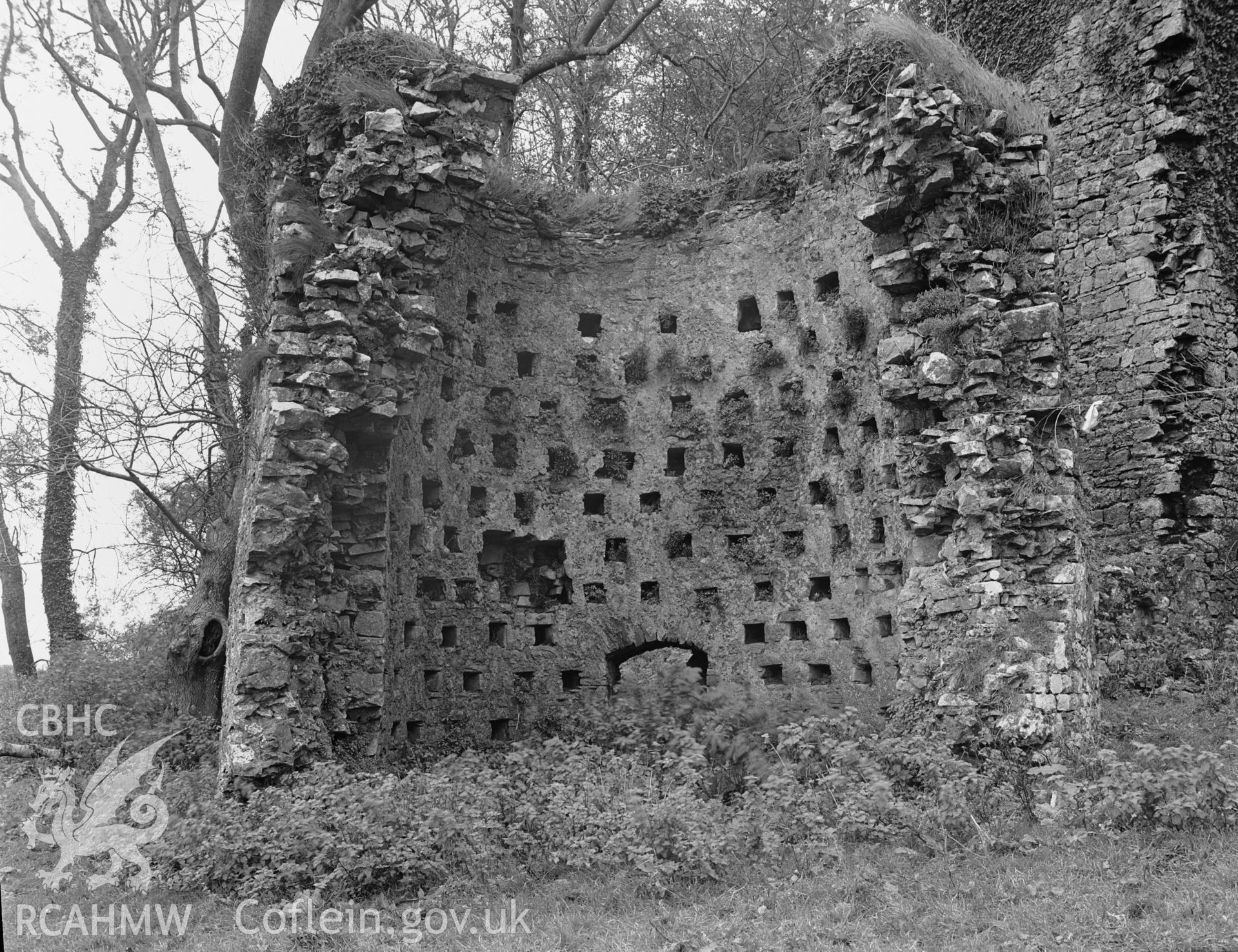 D.O.E photograph of Oxwich Castle.