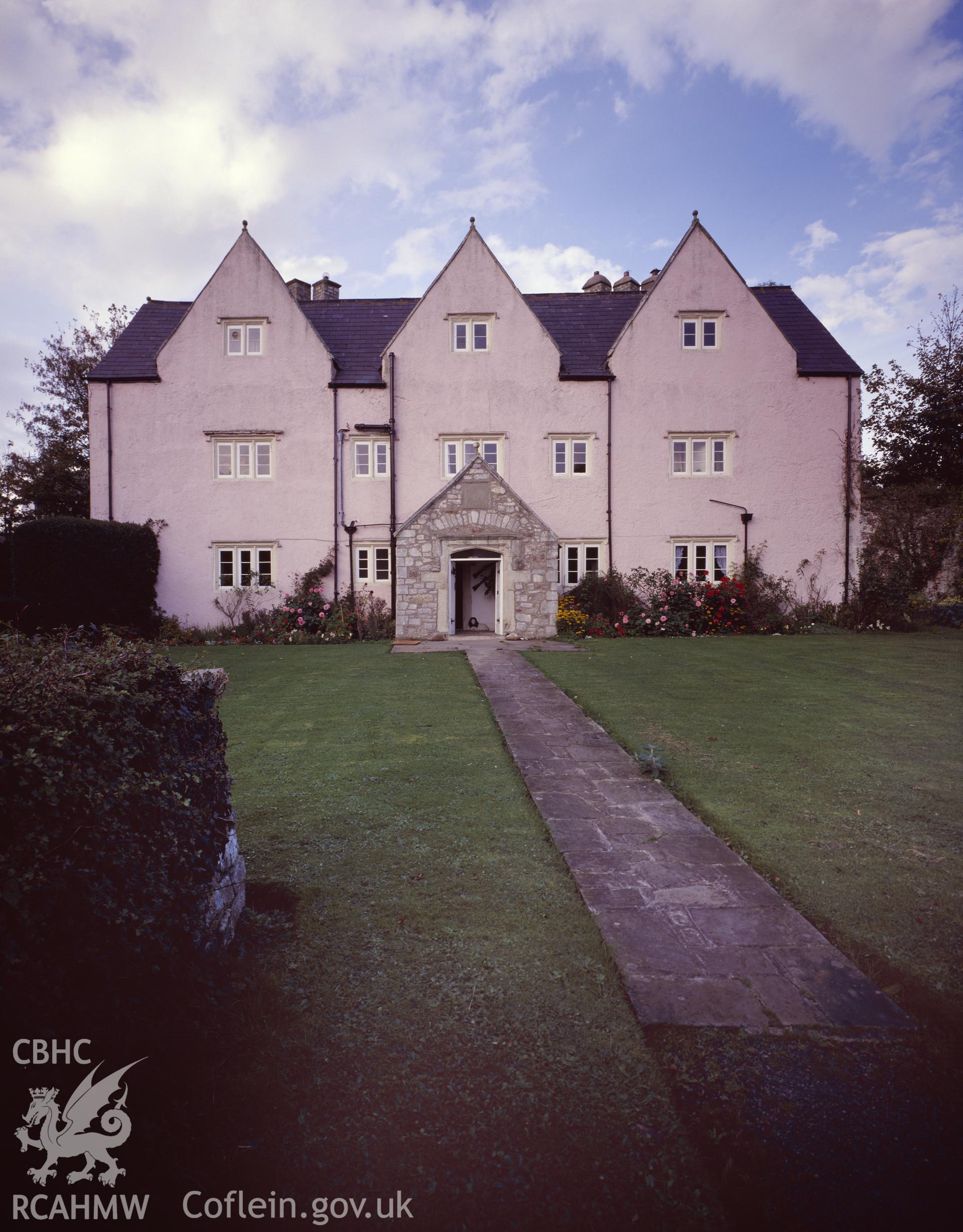 RCAHMW colour transparency showing Great House, Aberthin taken by RCAHMW, undated.