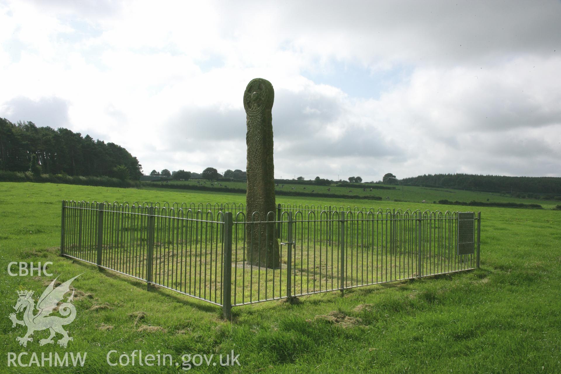 Maen Achwyfan Cross, general view from north-east.