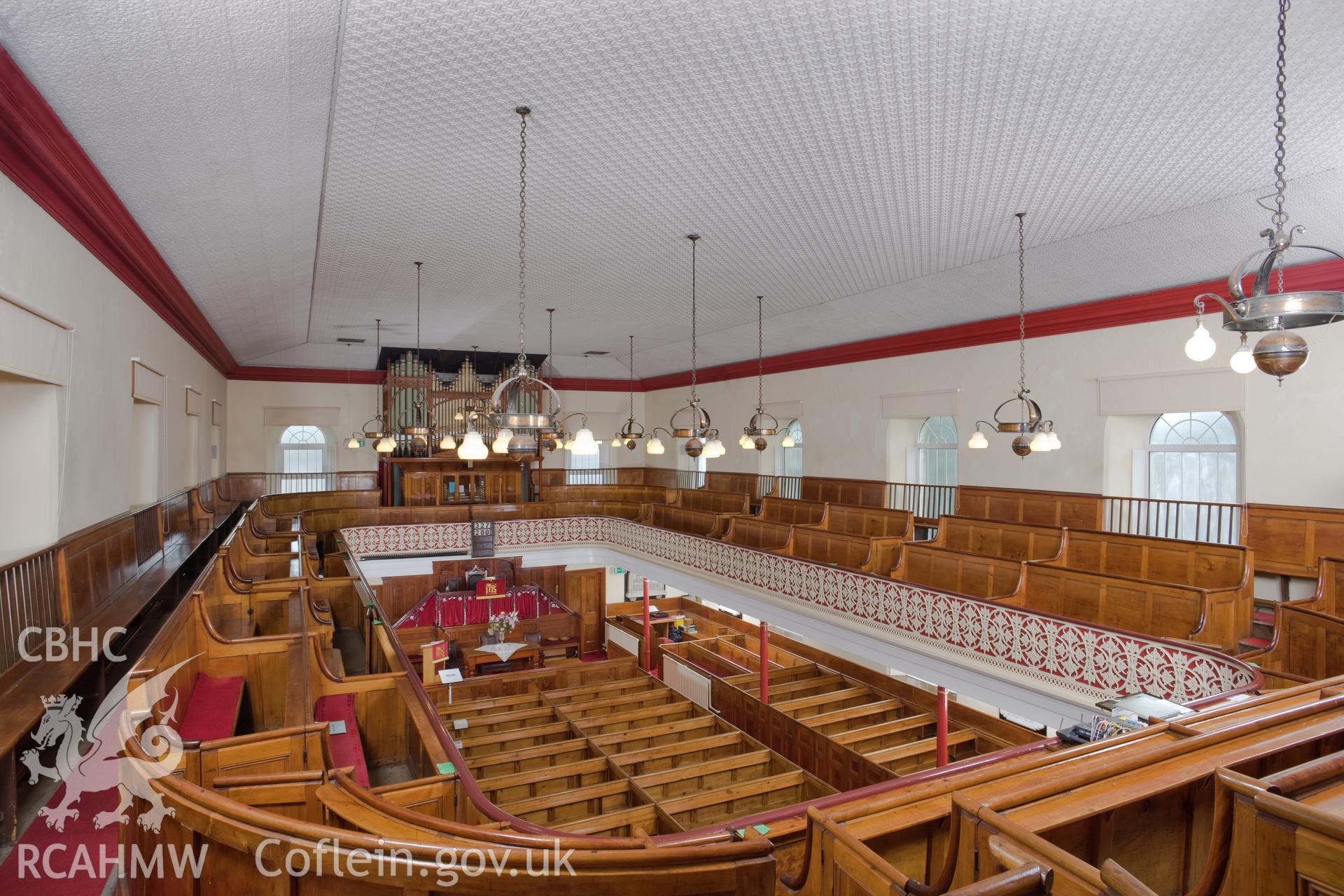 Interior from gallery looking southeast.