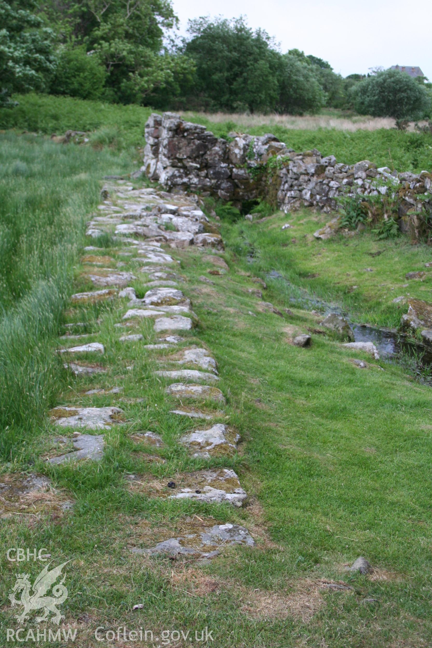 View towards latrine building.