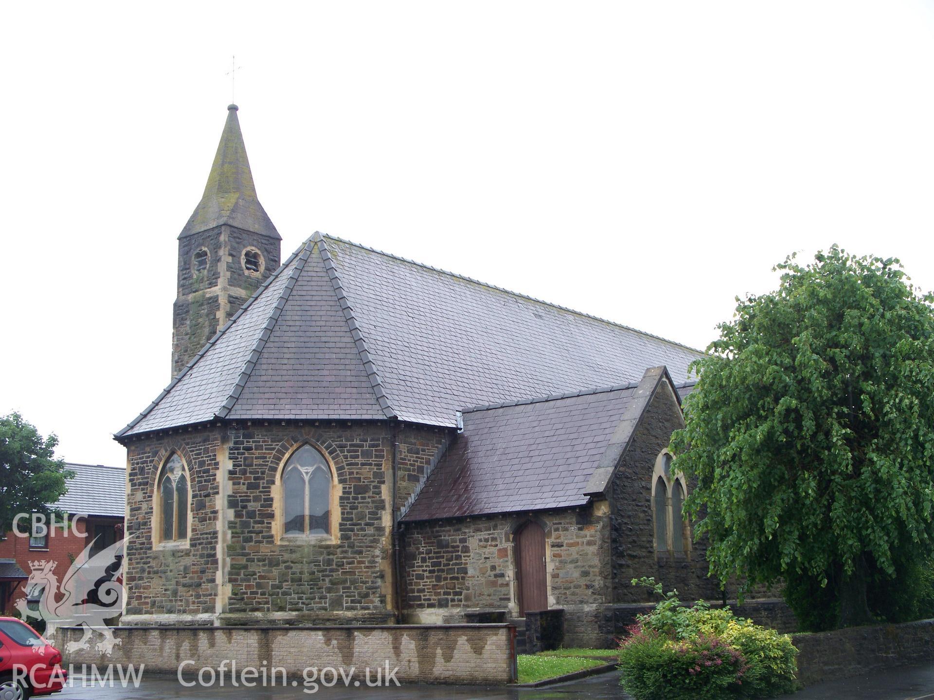 NE apse, tower & spirelet from Paddock Street to the north-east.