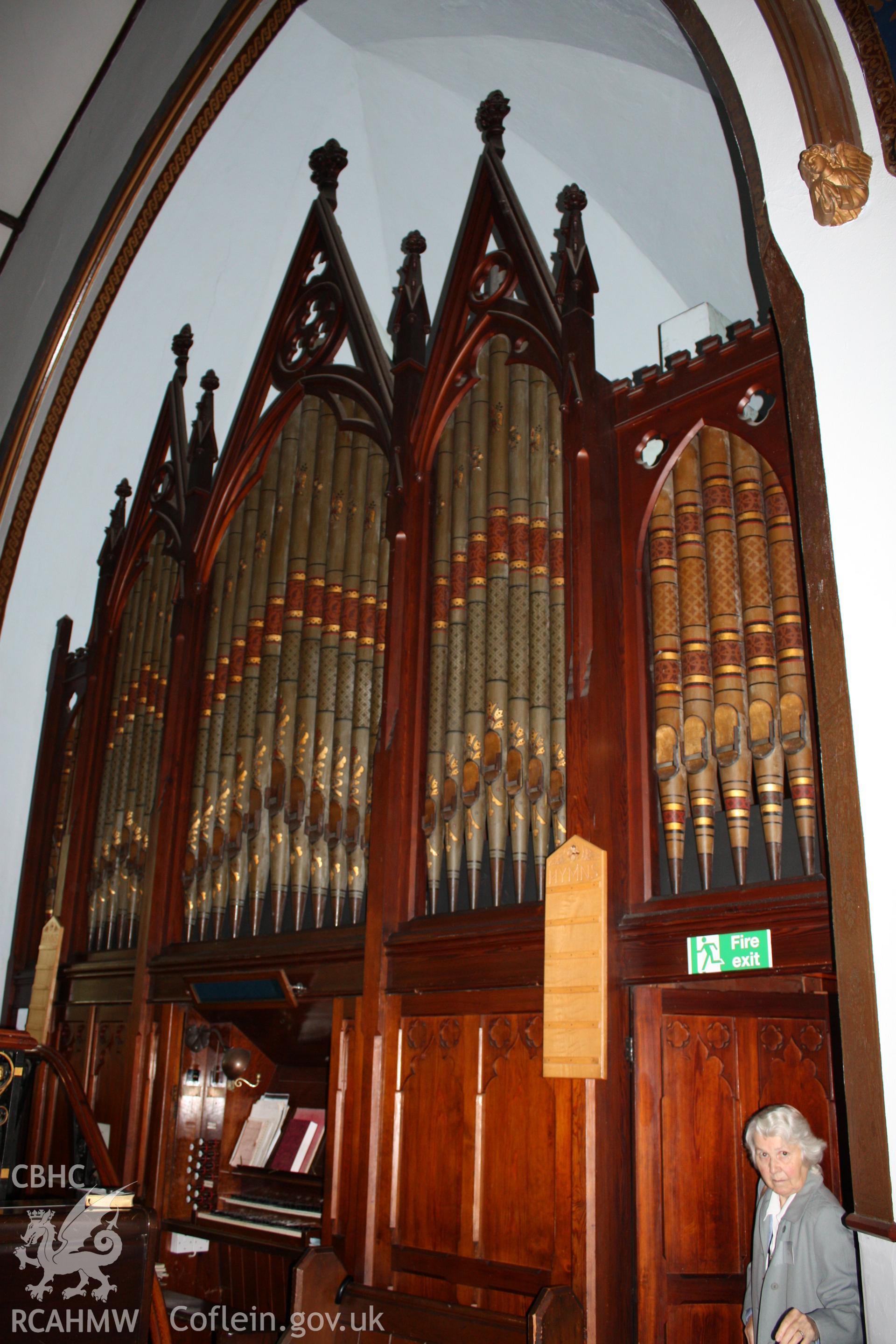 Interior, view of organ.