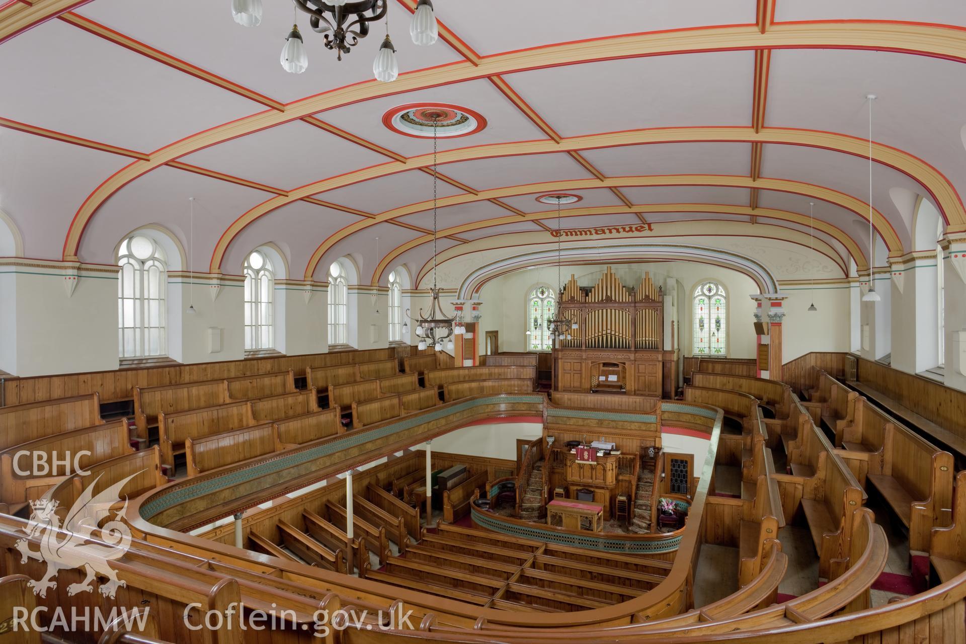 Interior from gallery looking north, towards Sedd Fawr.