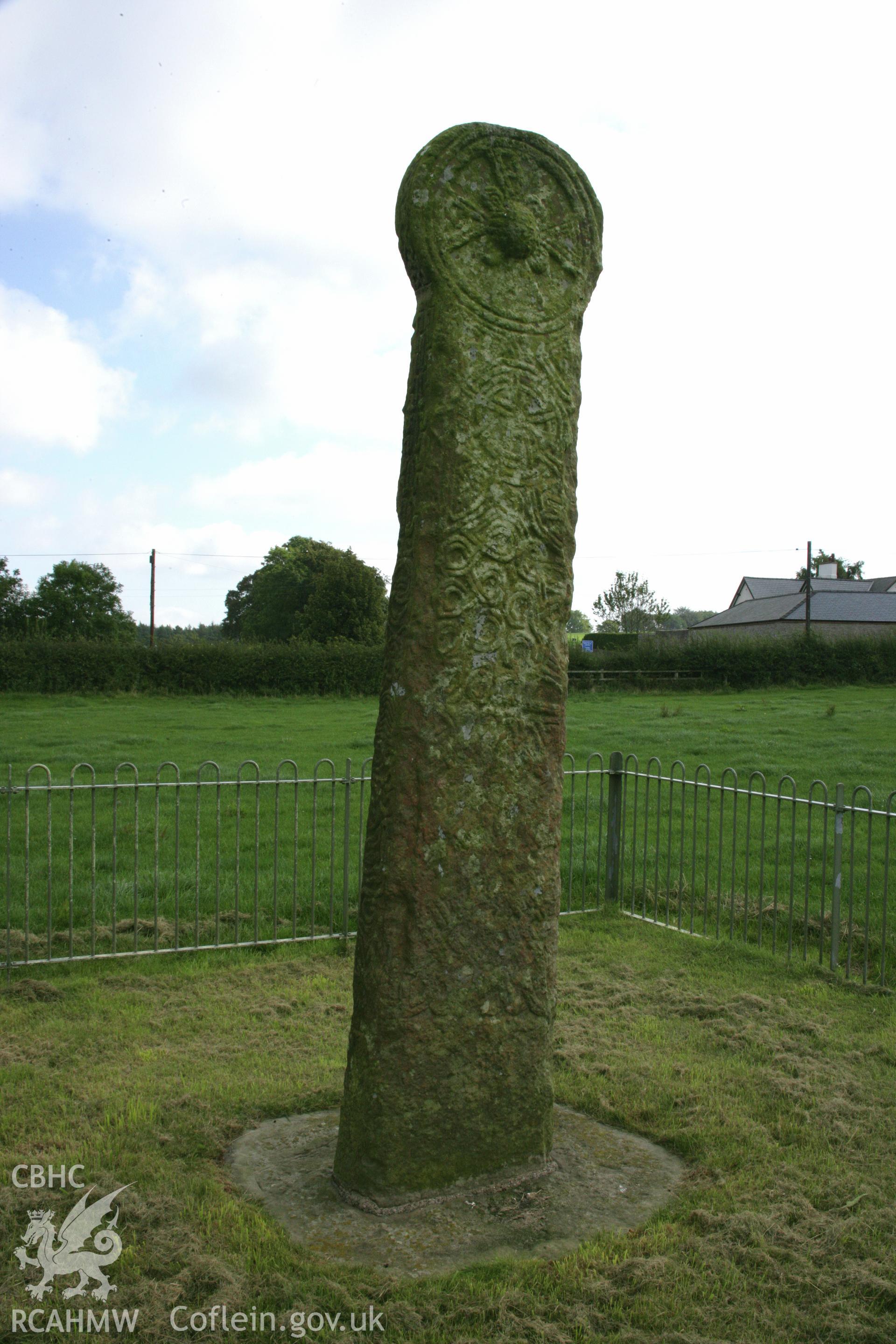 Maen Achwyfan Cross, view of east face.