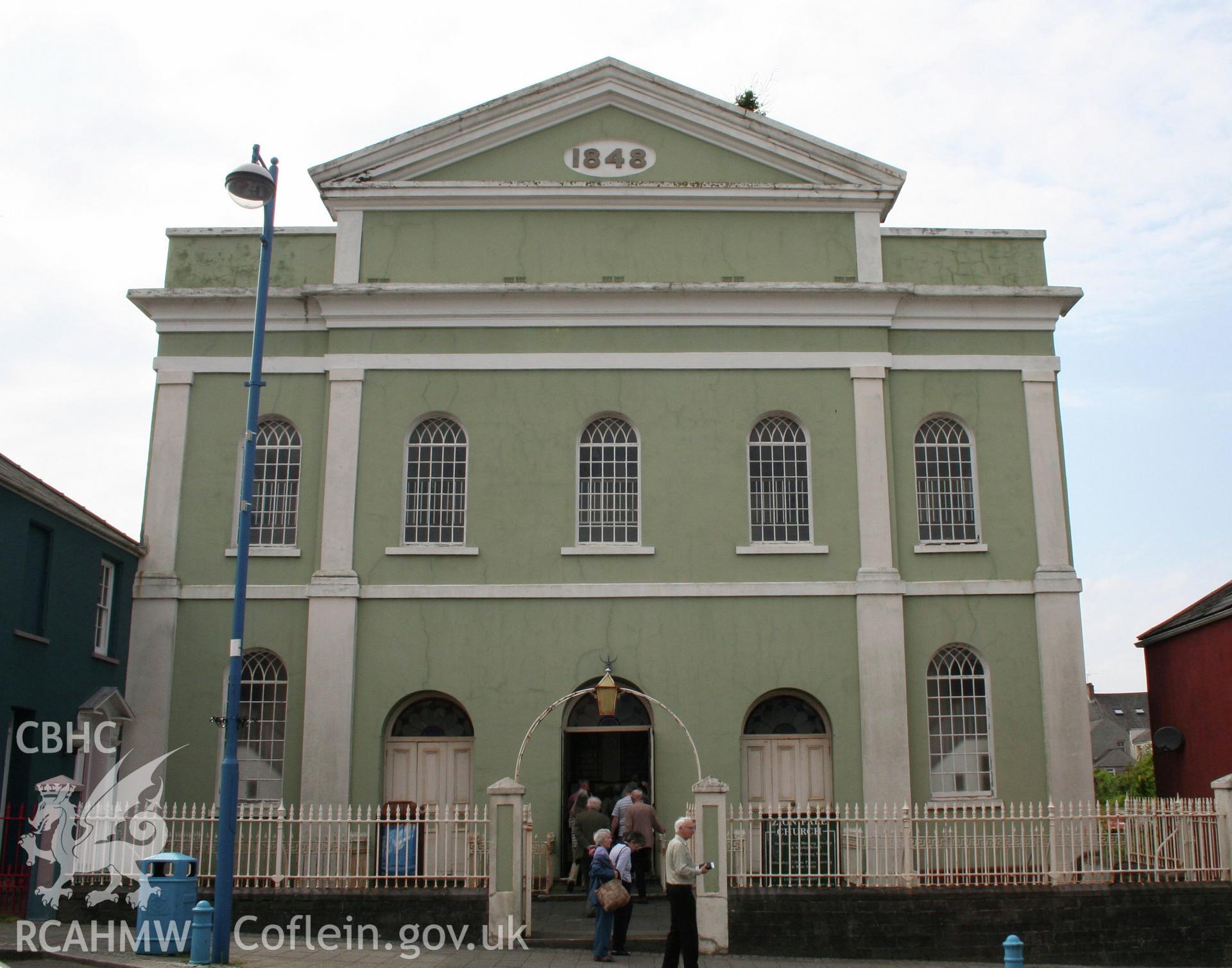 Zion Free Church, the front elevation looking west.