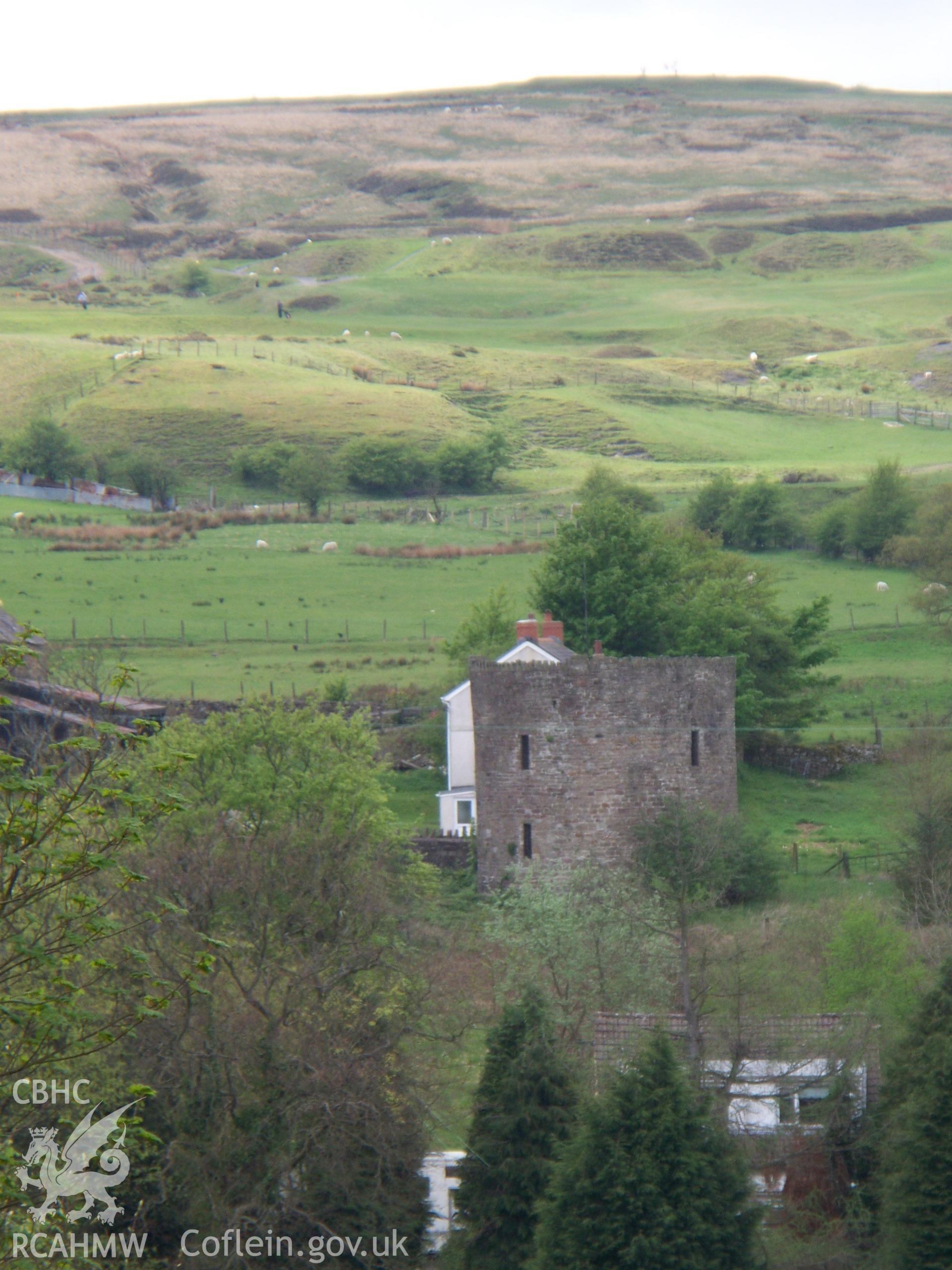 North-east tower viewed from the east in the landscape.