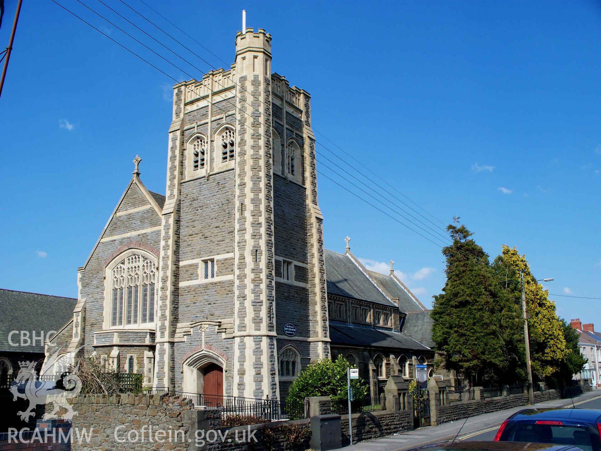 Tower and church from the south-west.