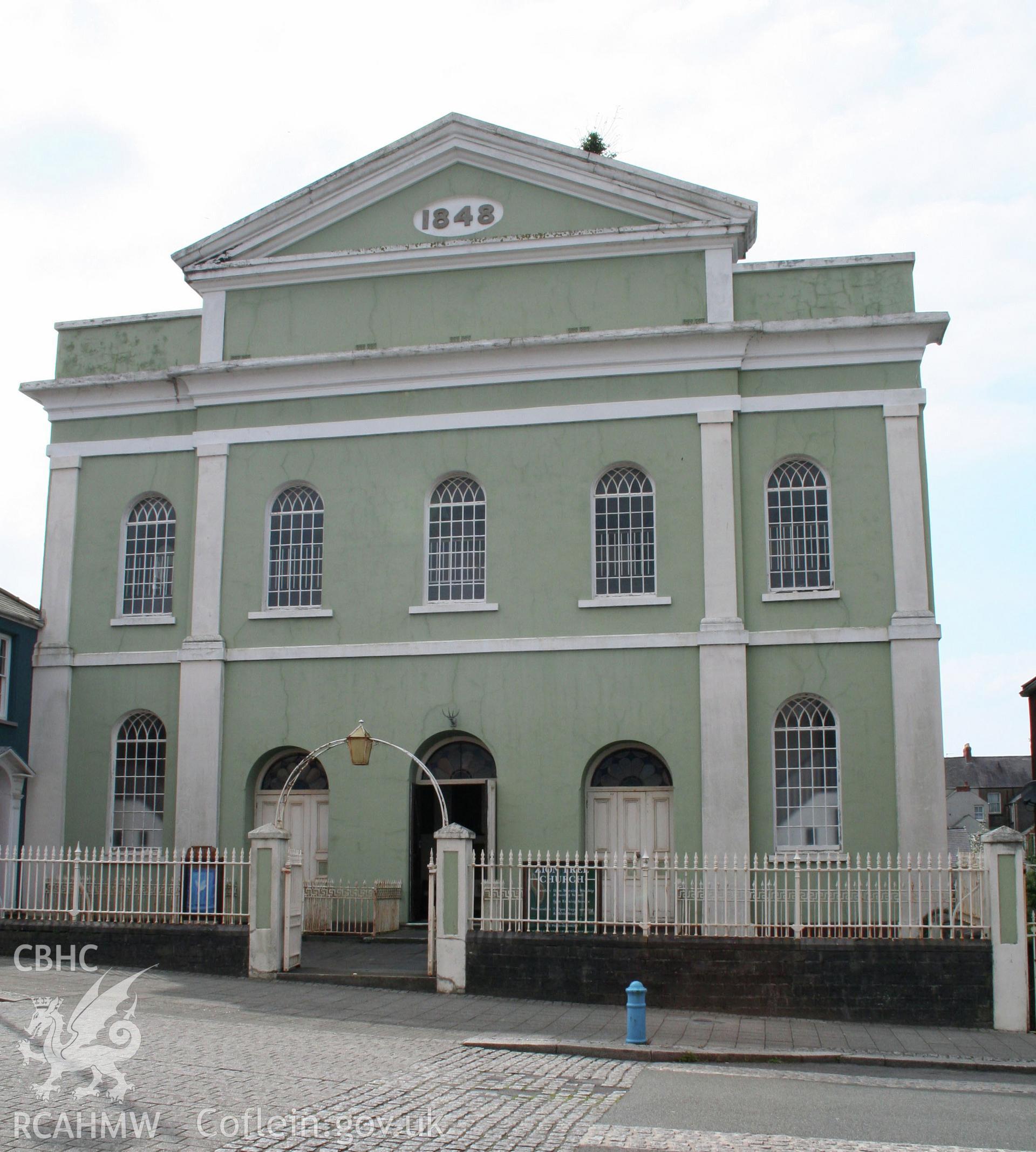 Zion Free Church, the front elevation loking west.