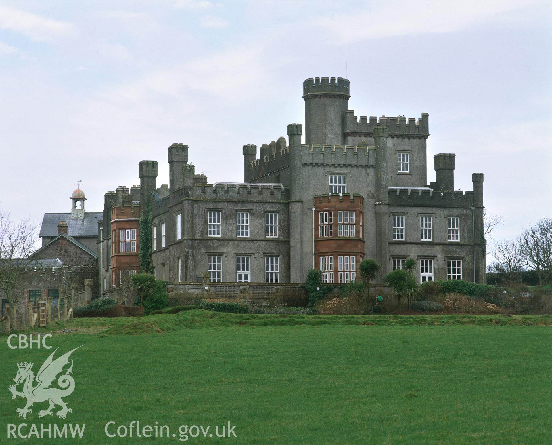 RCAHMW colour transparency showing view of St Brides Castle taken by I.N. Wright, 2003.