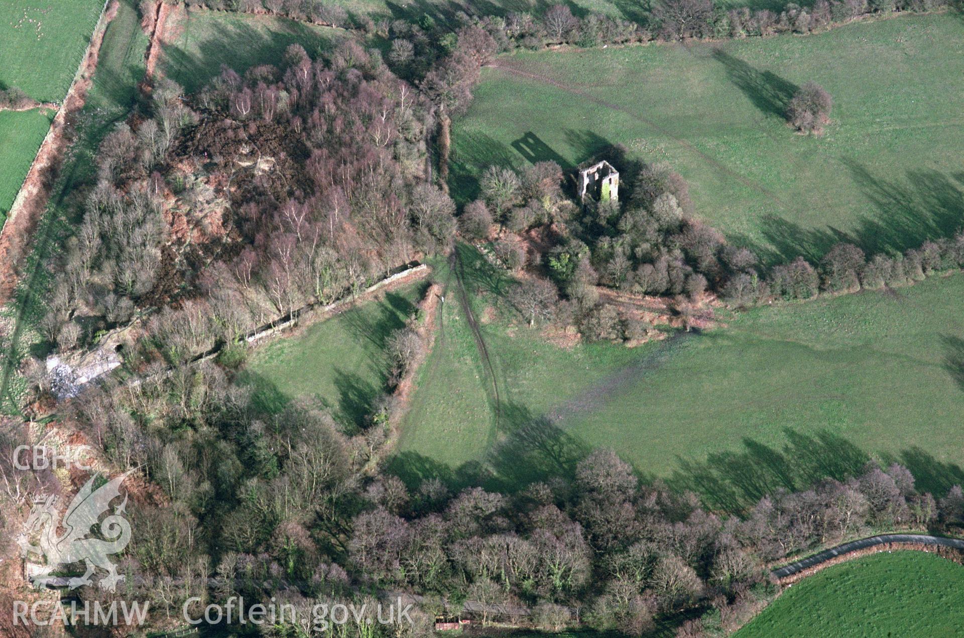 RCAHMW colour slide oblique aerial photograph of Bryngwyn Colliery, Bedwas, taken by C.R. Musson, 26/03/94