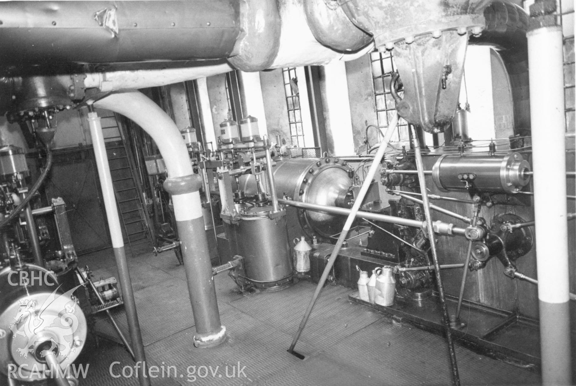 View of Thornwill and Wareham tandem compound winding engine, East Pit, Elliot Colliery.