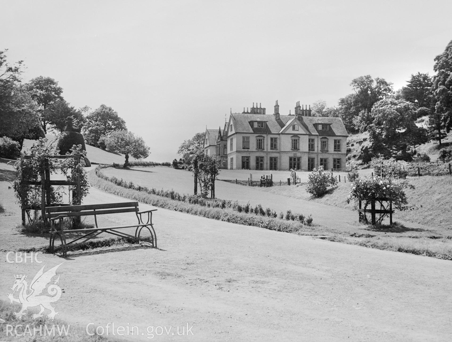 Garden front. RCAHMW copy neg of photograph by Ronald Thompson