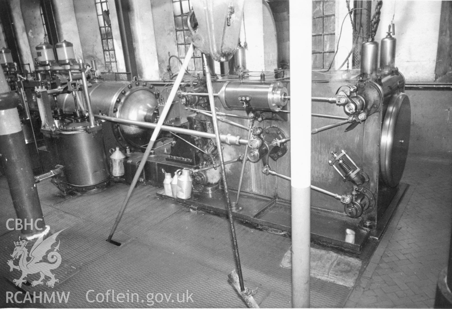 View of Thornwill and Wareham tandem compound winding engine, East Pit, Elliot Colliery .