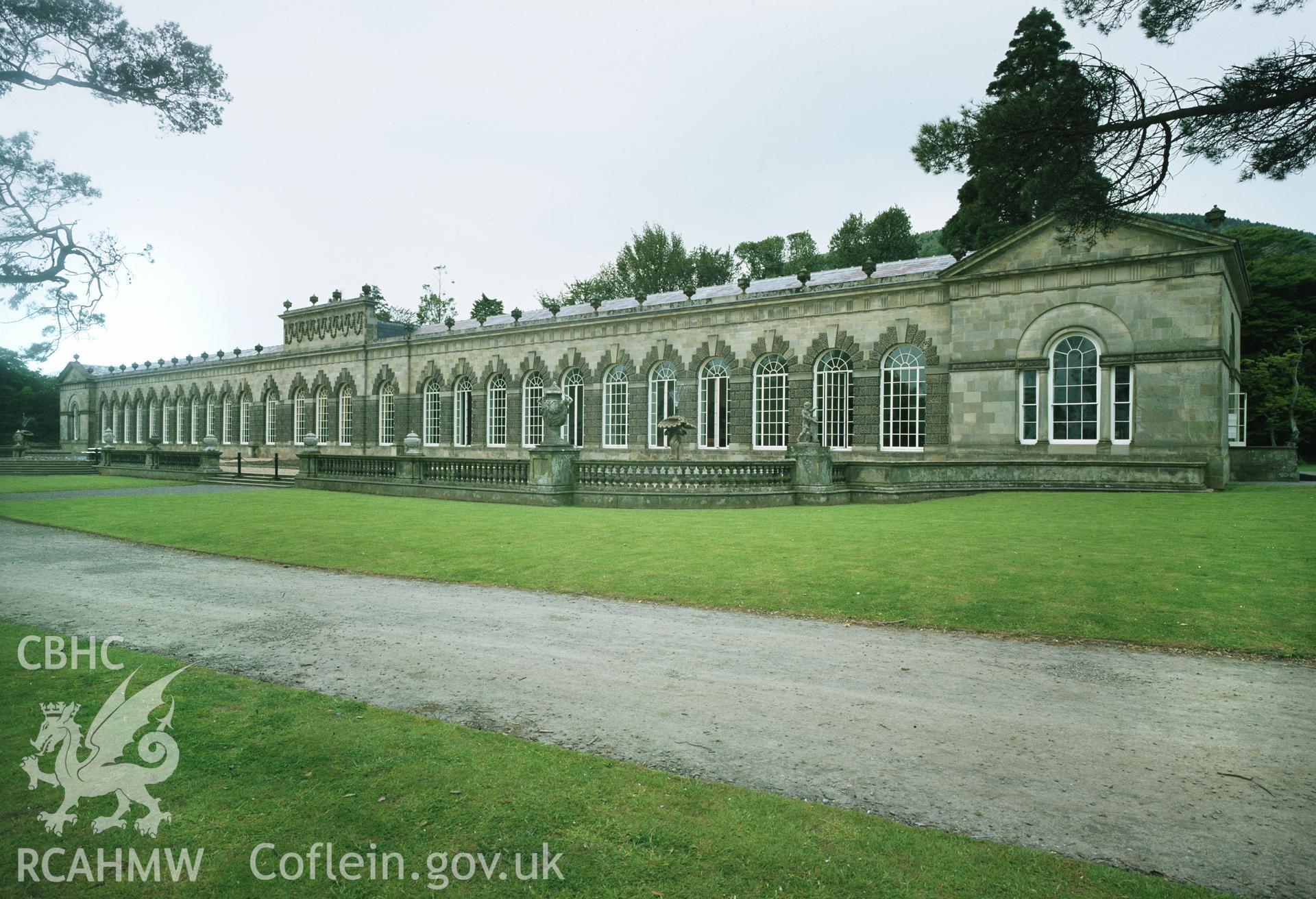 RCAHMW colour transparency of Margam Orangery, taken by Iain Wright, 1979