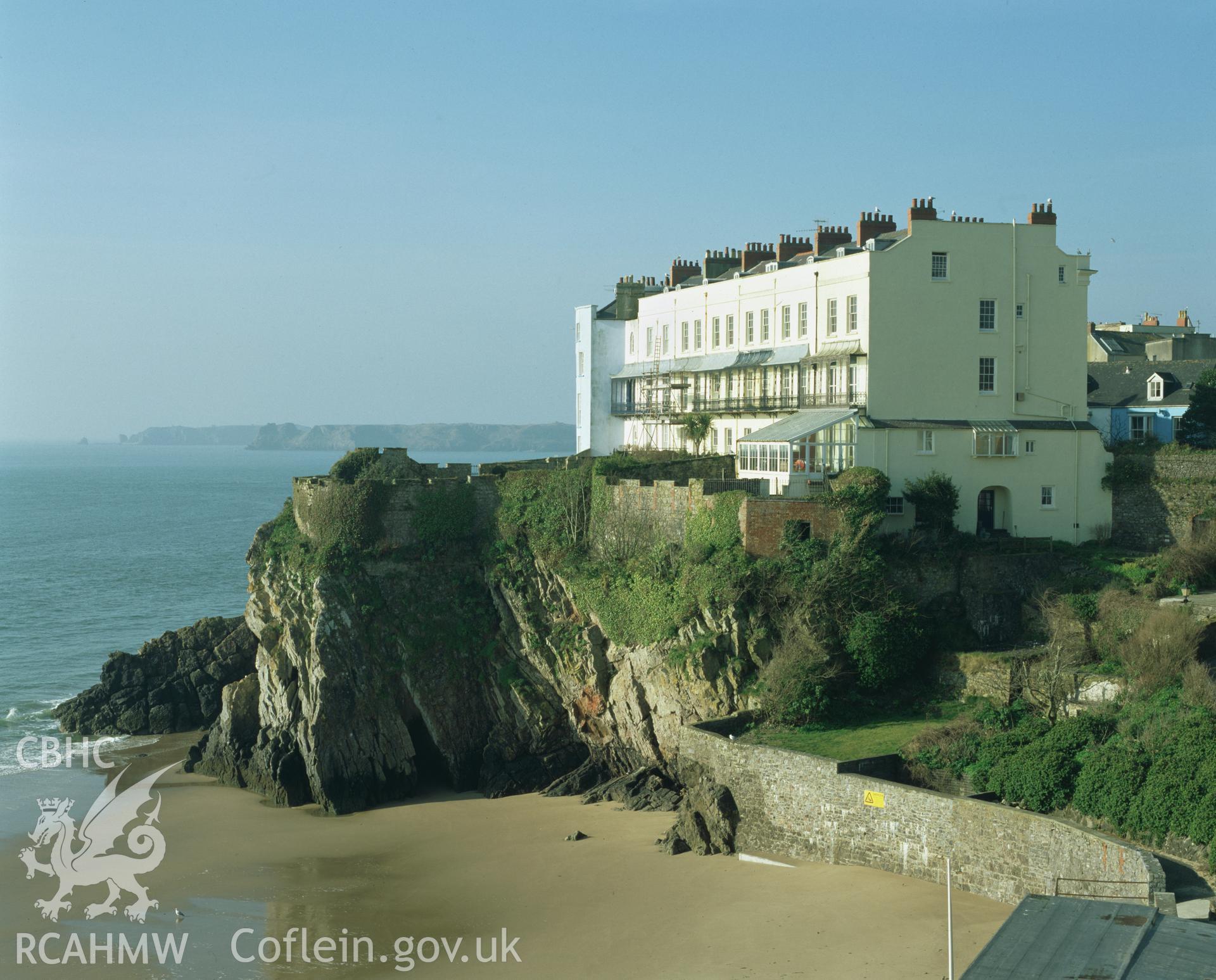 RCAHMW colour transparency showing rear view of Lexden Terrace, Tenby.