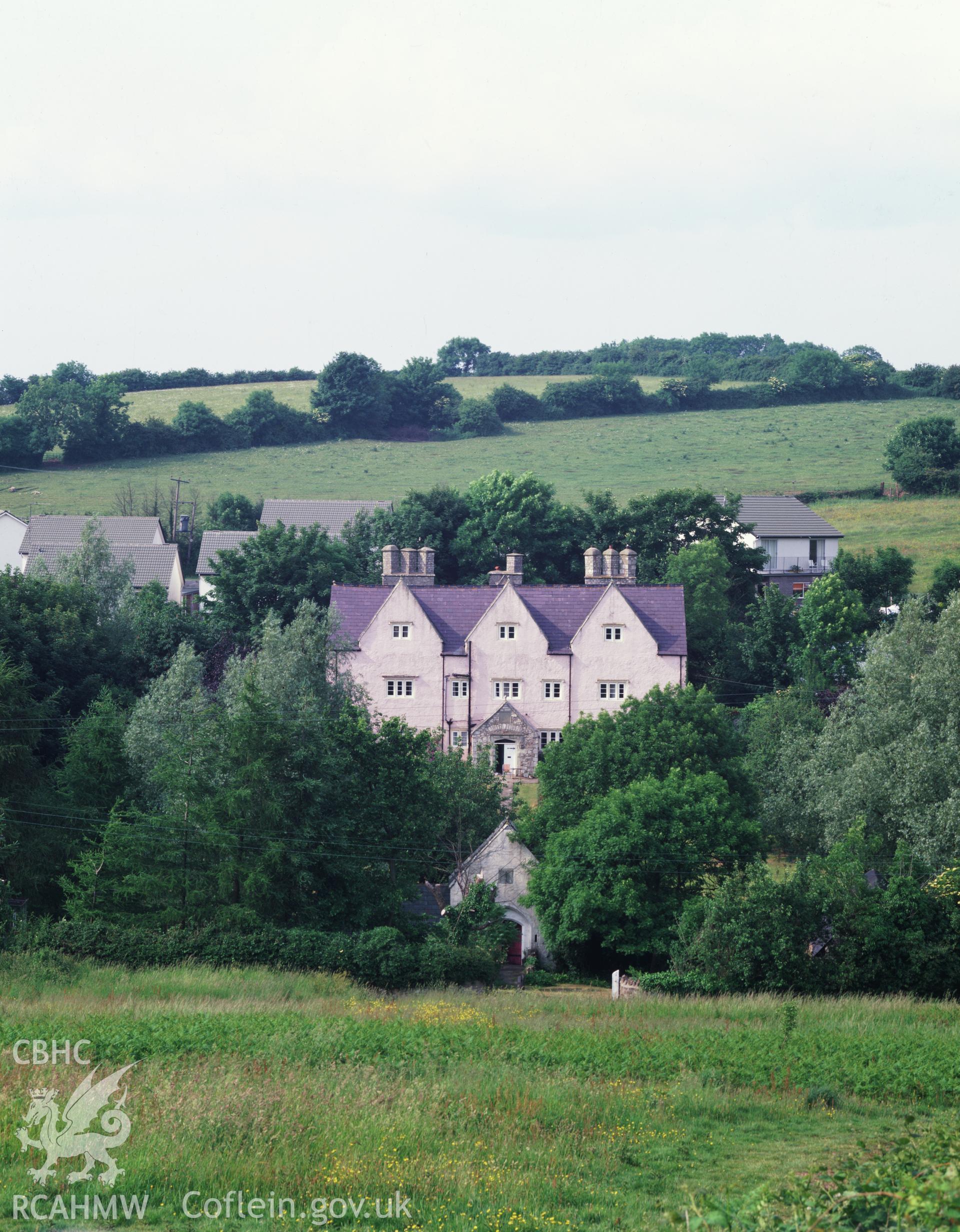 RCAHMW colour transparency showing an exterior view of the Great House, Cowbridge