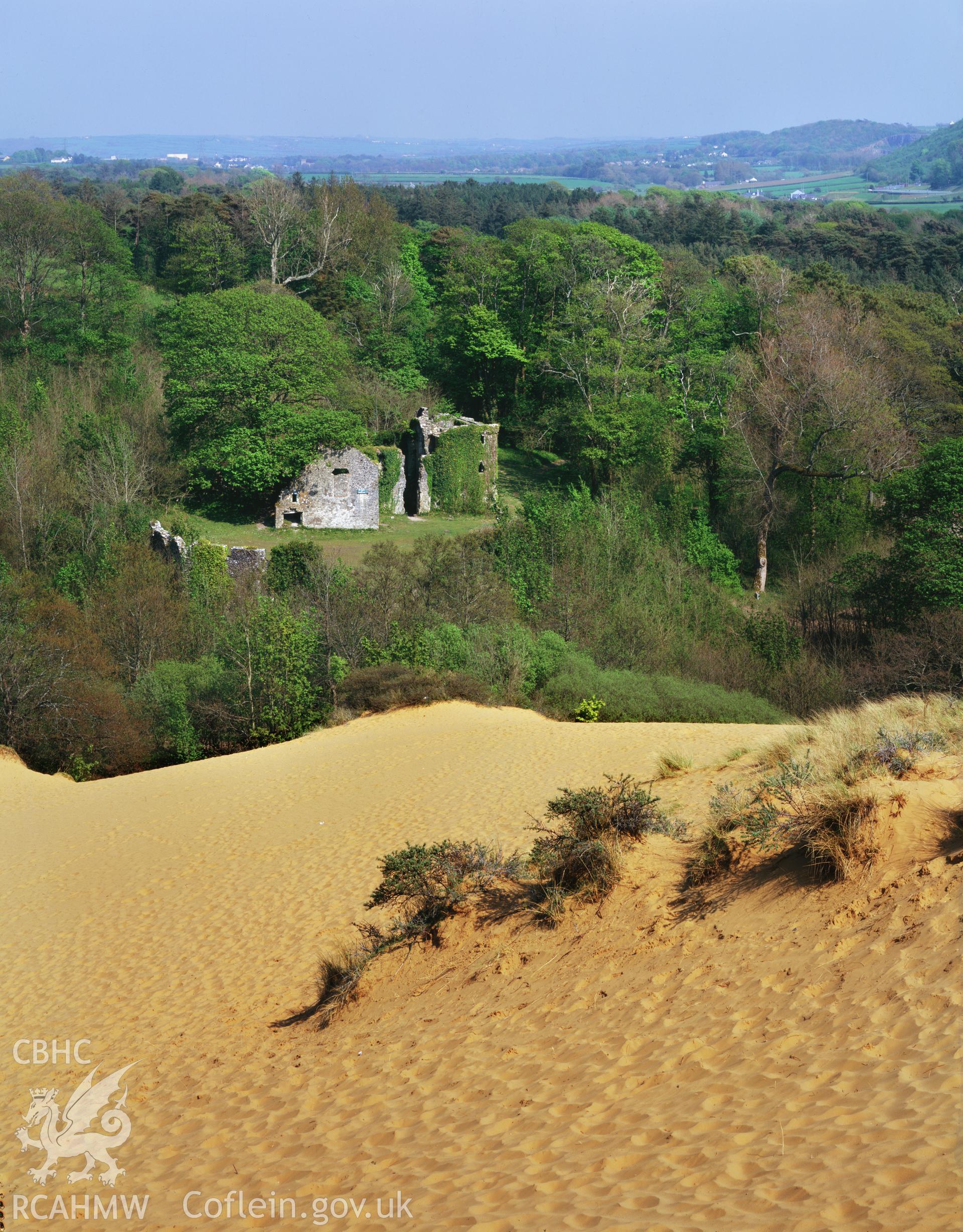 Colour transparency showing view of Candleston Castle