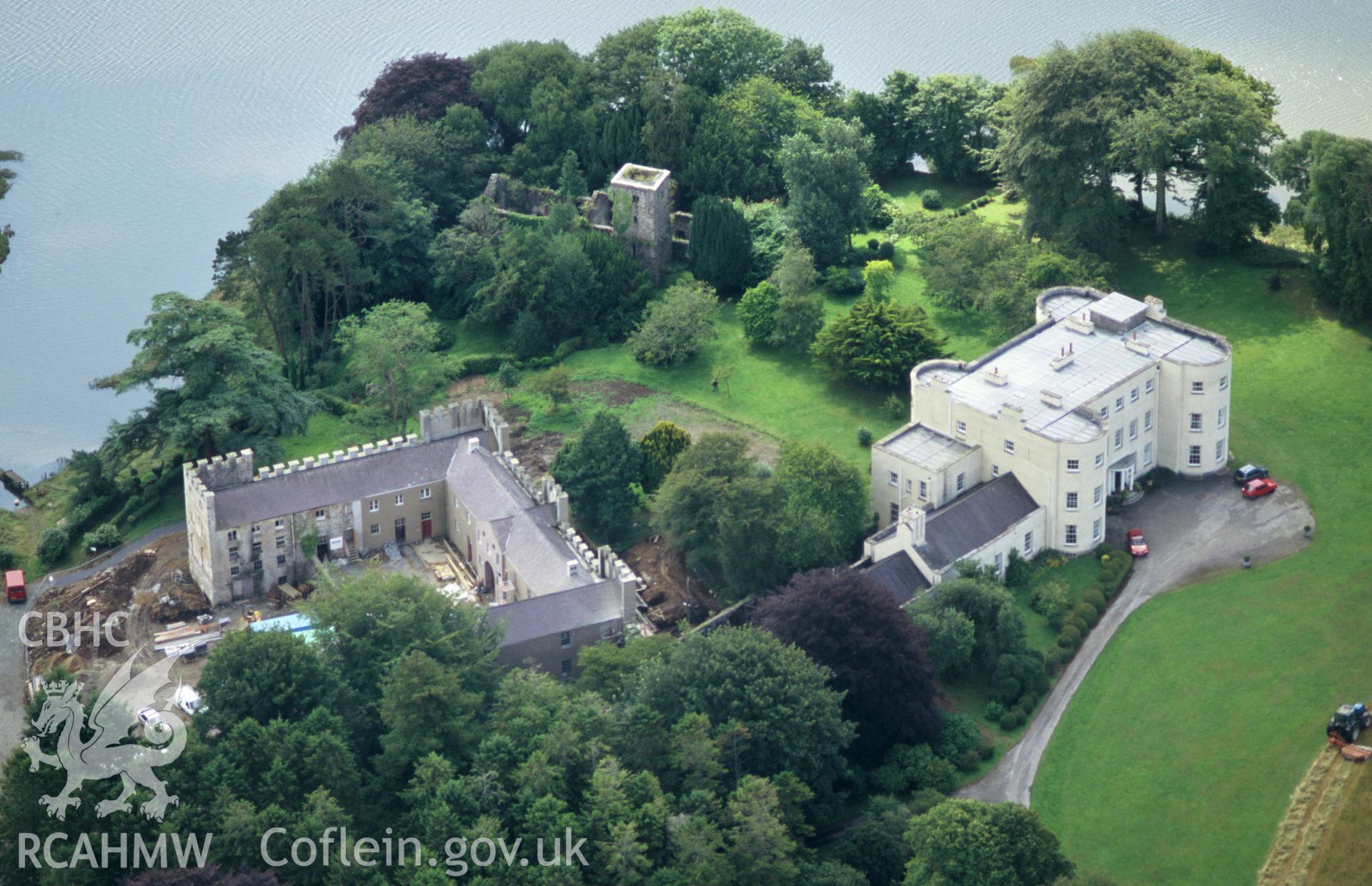 Slide of RCAHMW colour oblique aerial photograph of Slebech Park, taken by Toby Driver, 2004.