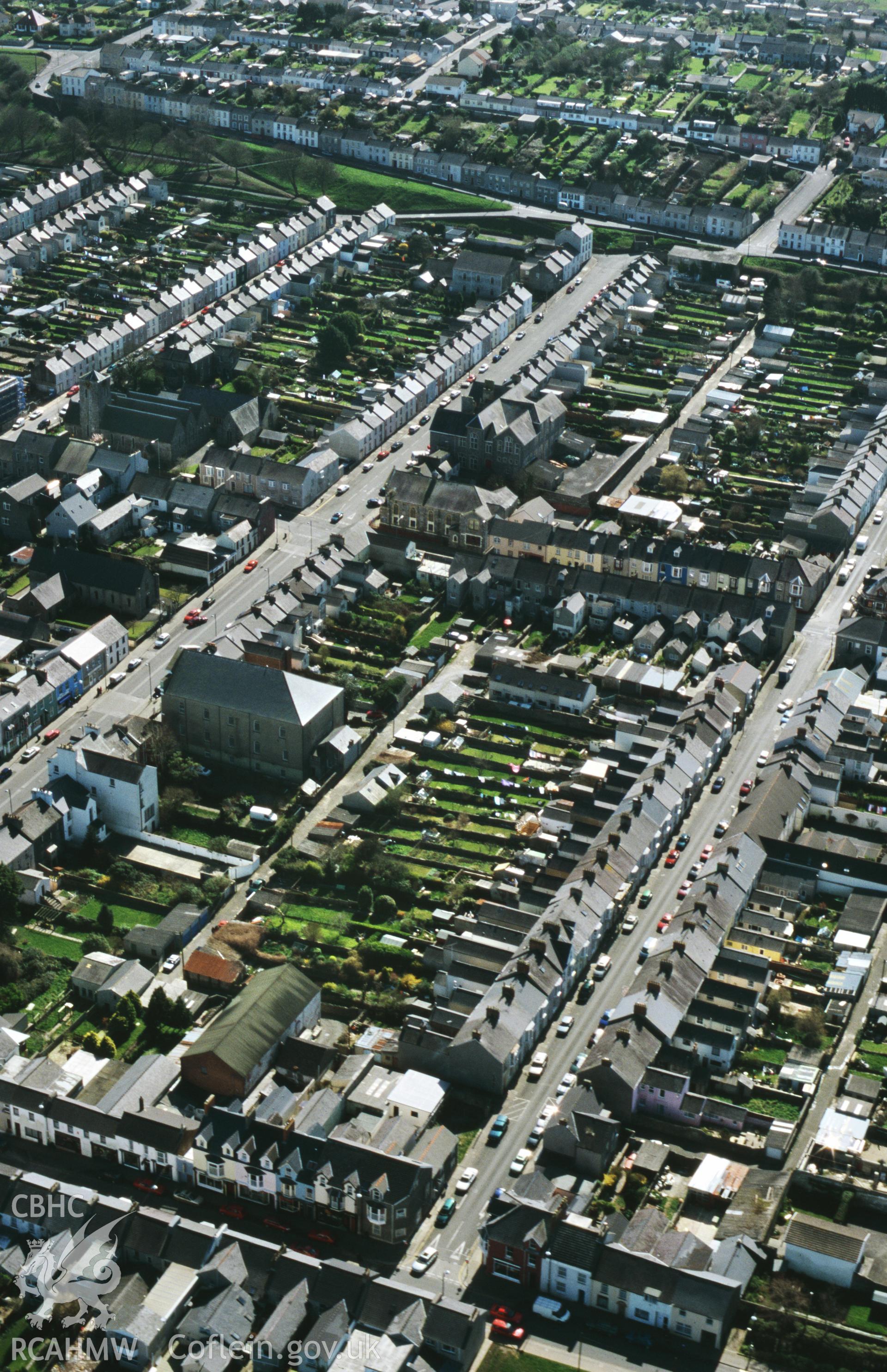 RCAHMW colour slide oblique aerial photograph of Pembroke Dock, taken by T.G.Driver 2002