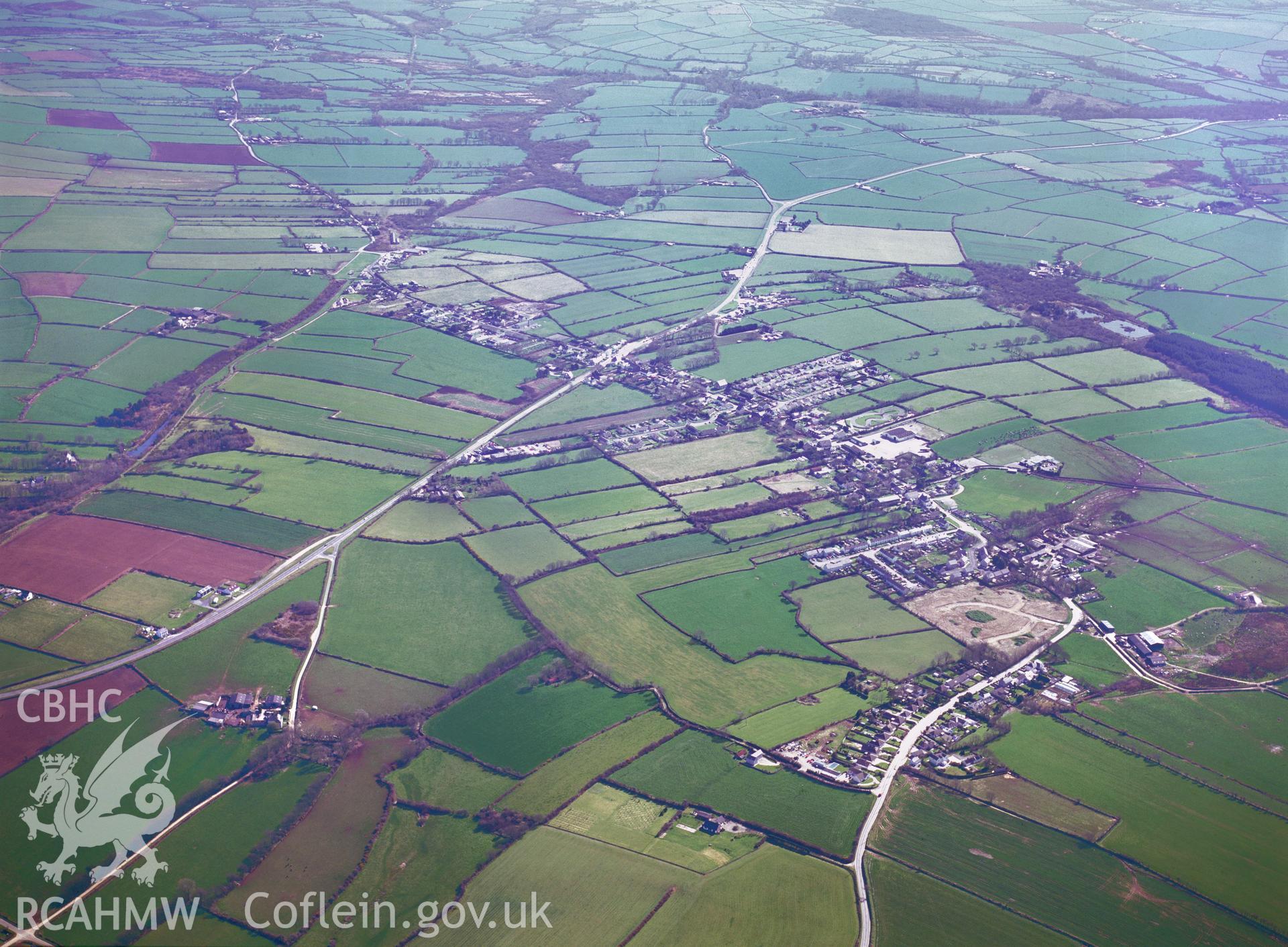 RCAHMW colour aerial photograph of the field system at Letterston, taken by Toby Driver, 2002