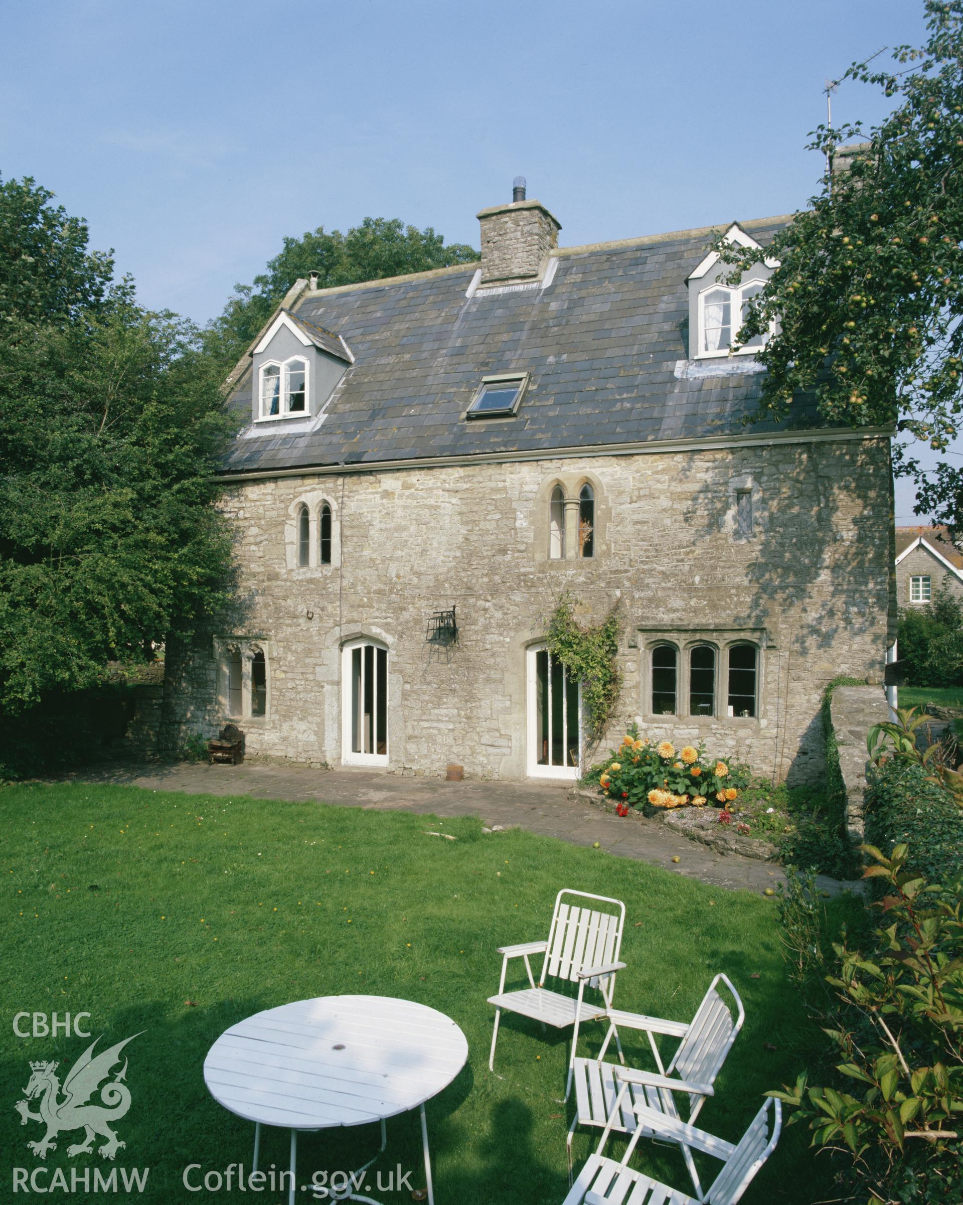 RCAHMW colour transparency showing view of Old Rectory, Llanfair