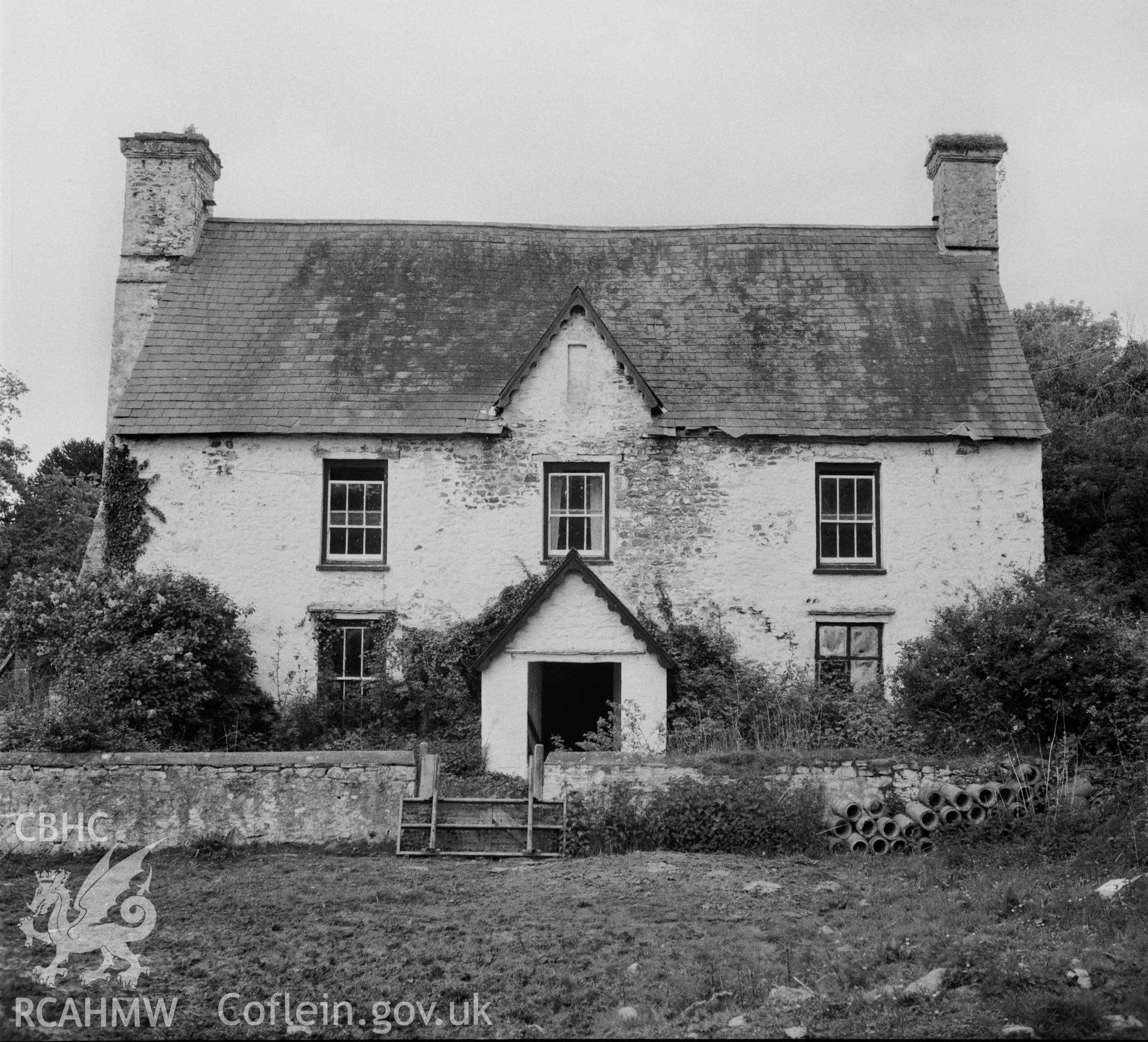 Farmhouse, exterior view showing main elevation