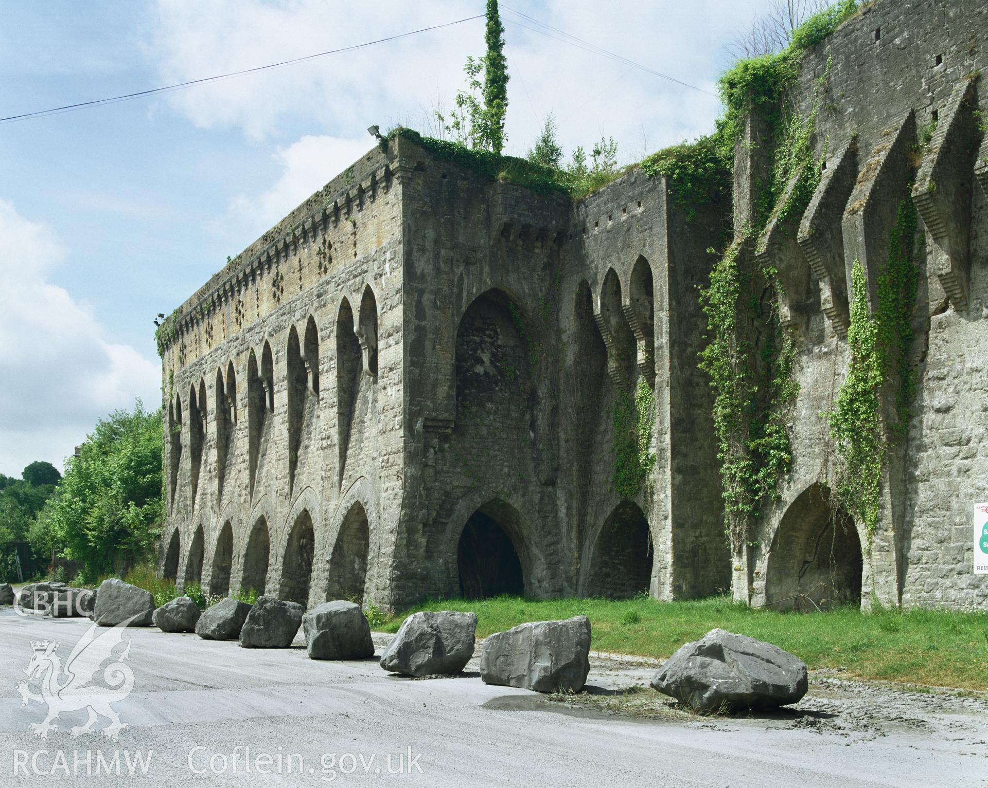 Colour transparency showing Cilyrychen Limekilns, Llandybie, produced by Iain Wright, June 2004.