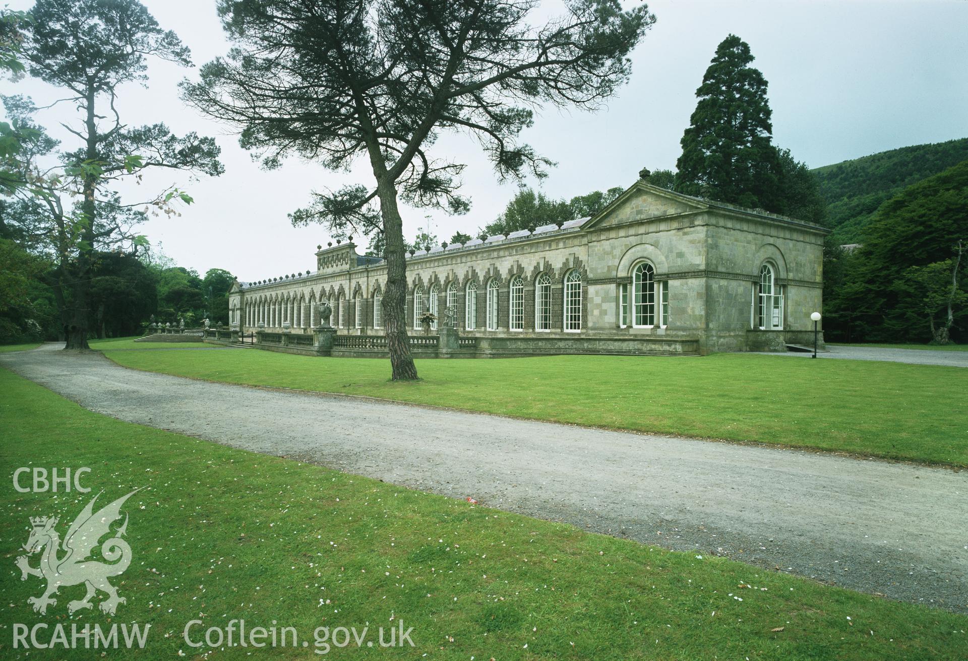 RCAHMW colour transparency of Margam Orangery, taken by Iain Wright, 1979