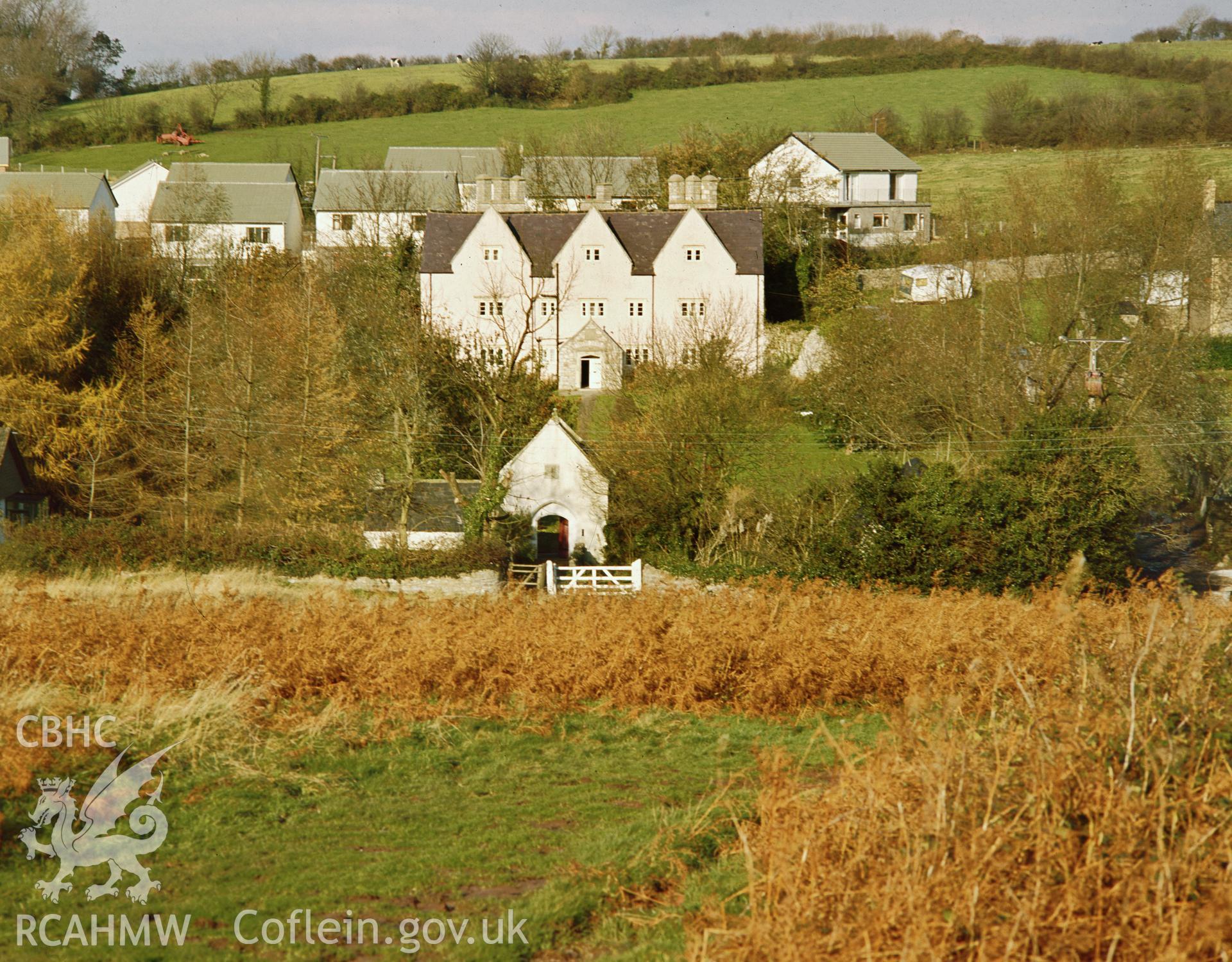 RCAHMW colour transparency showing exterior view of Great House, Glamorgan