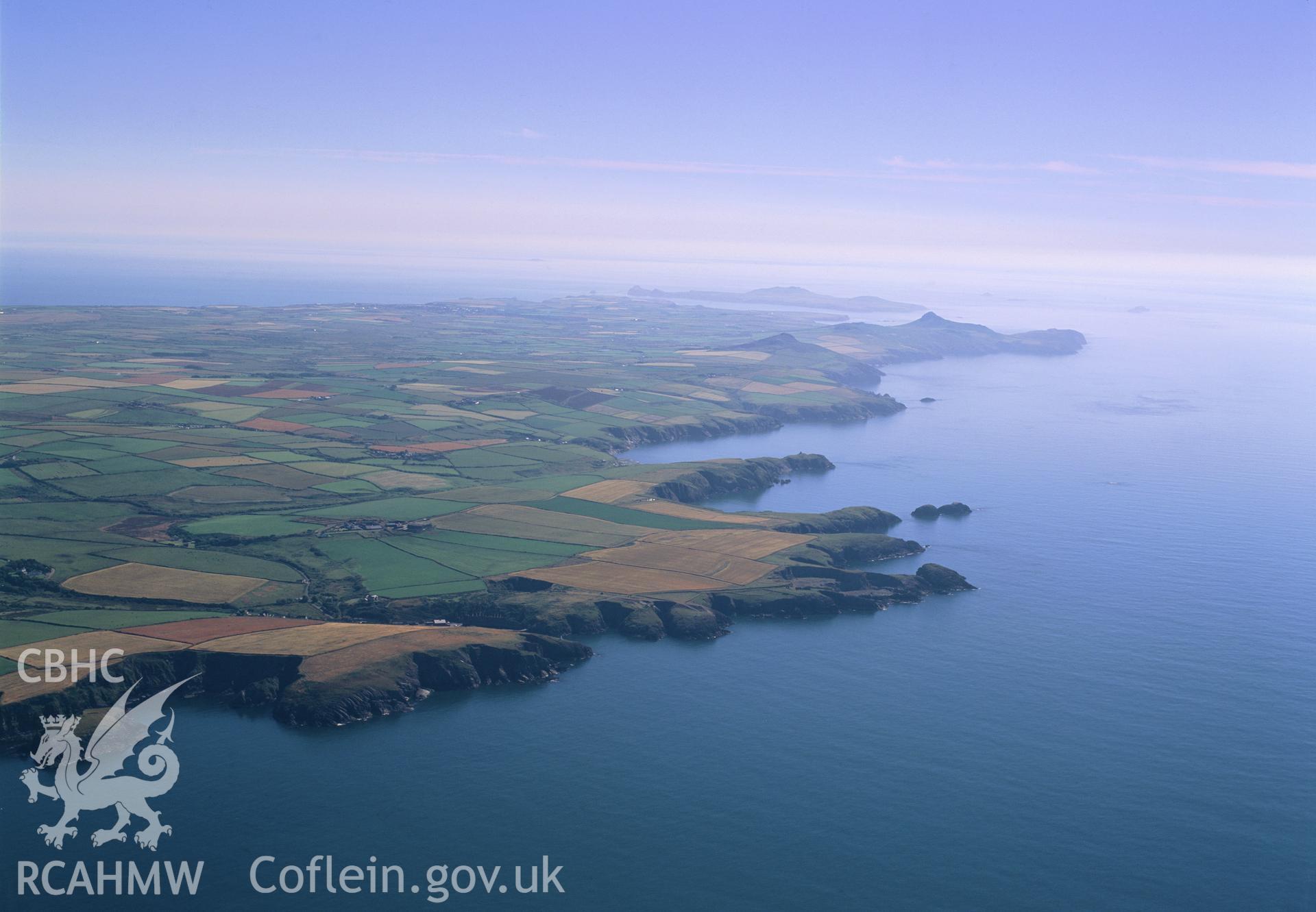 RCAHMW colour oblique aerial photograph of Porthgain Harbour taken by Toby Driver on 16/05/2002