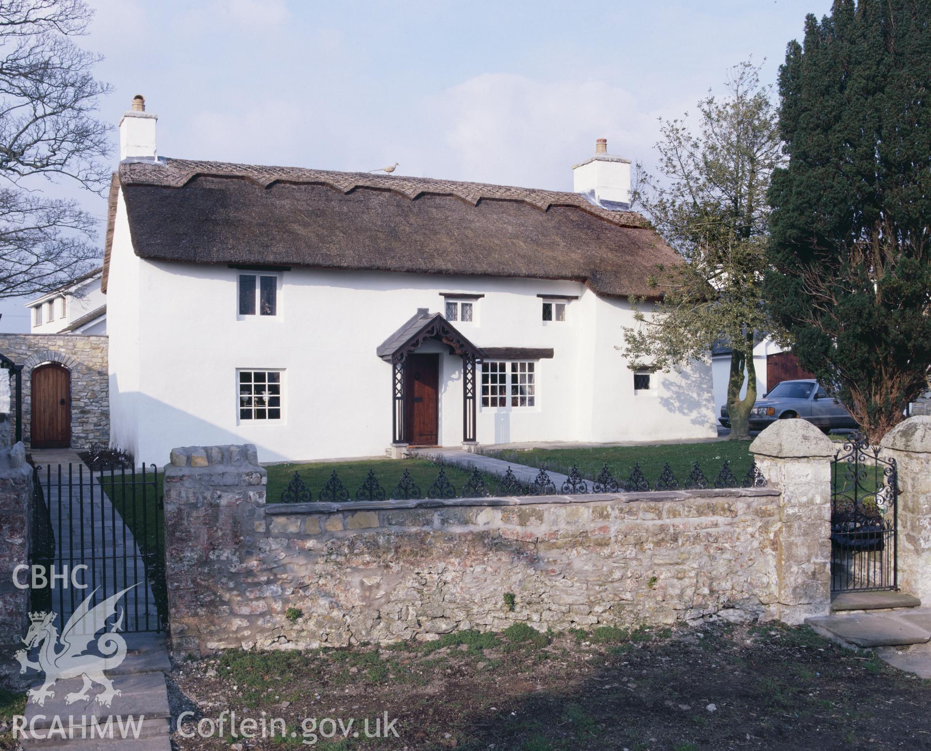 RCAHMW colour transparency showing view of Village House, Colwinston