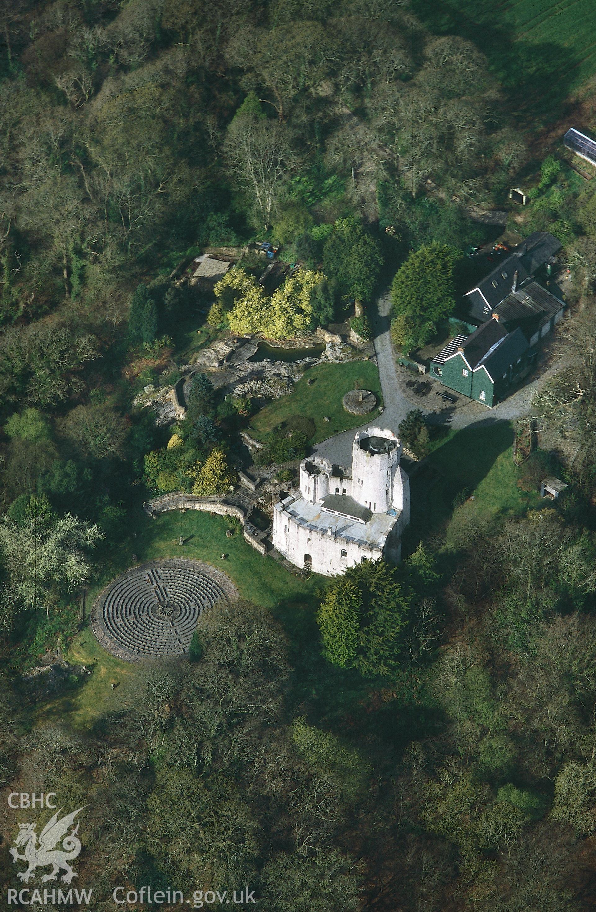 Slide of RCAHMW colour oblique aerial photograph of Benton Castle, taken by Toby Driver, 2002