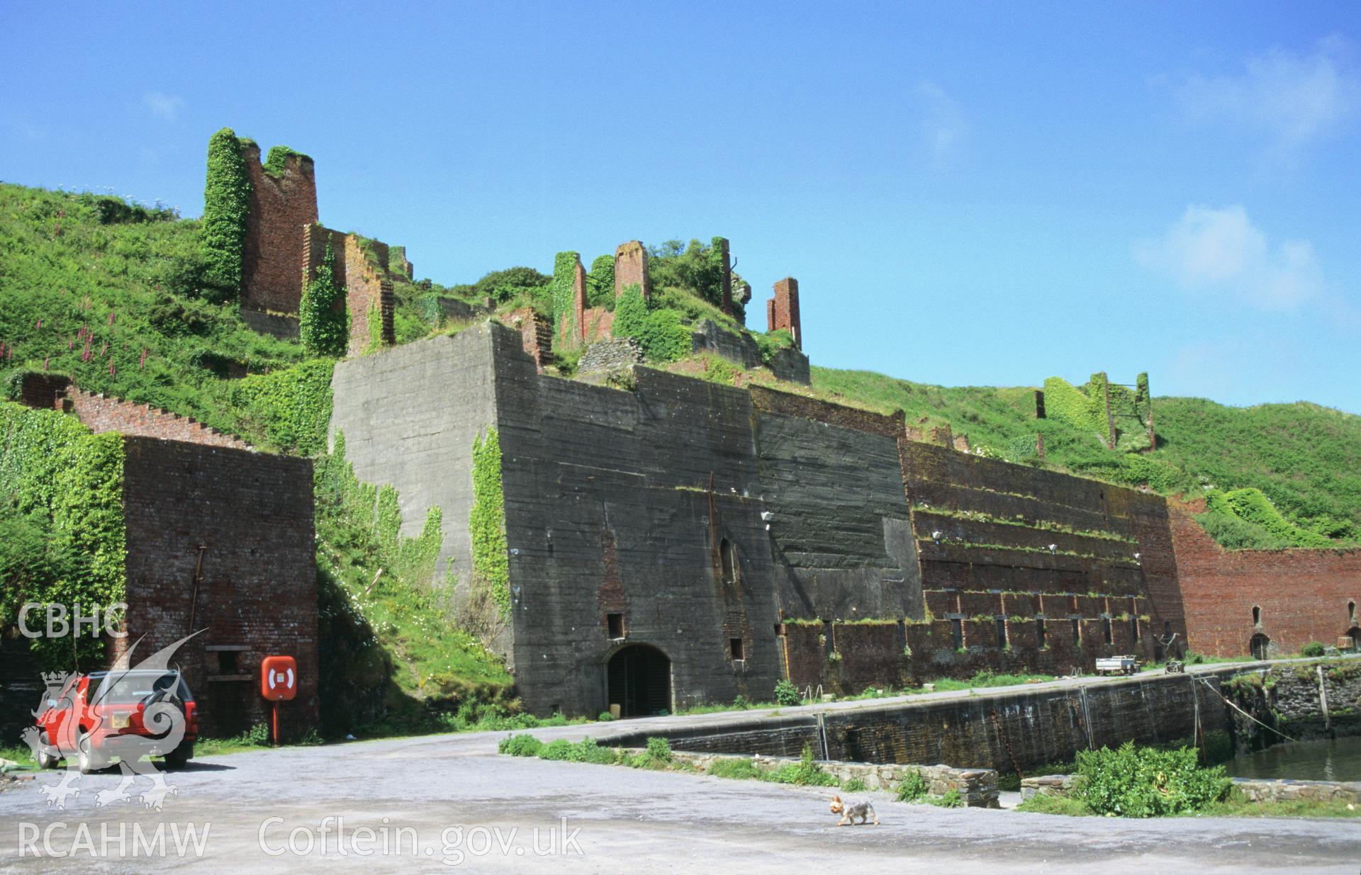 RCAHMW colour oblique ground photograph showing Porthgain Brickworks and Harbour, taken by Toby Driver, 2006.