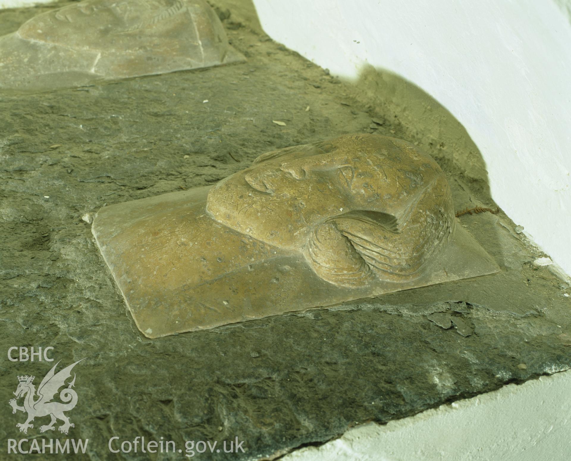 RCAHMW colour transparency showing tomb in Penally Church, taken by I.N. Wright, 2003