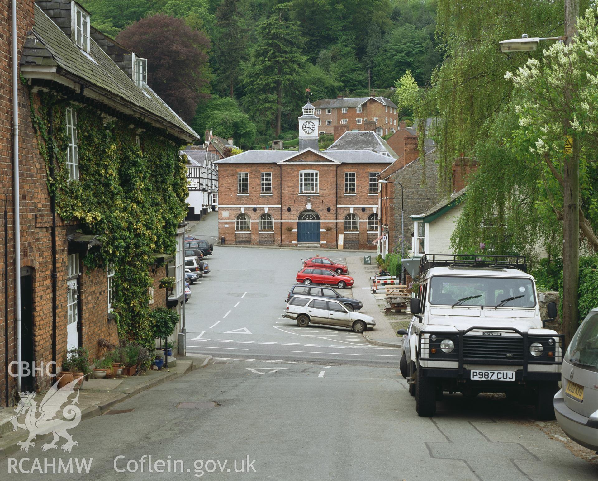 RCAHMW colour transparency showing Montgomery Town Hall, taken by Iain Wright, May 2004