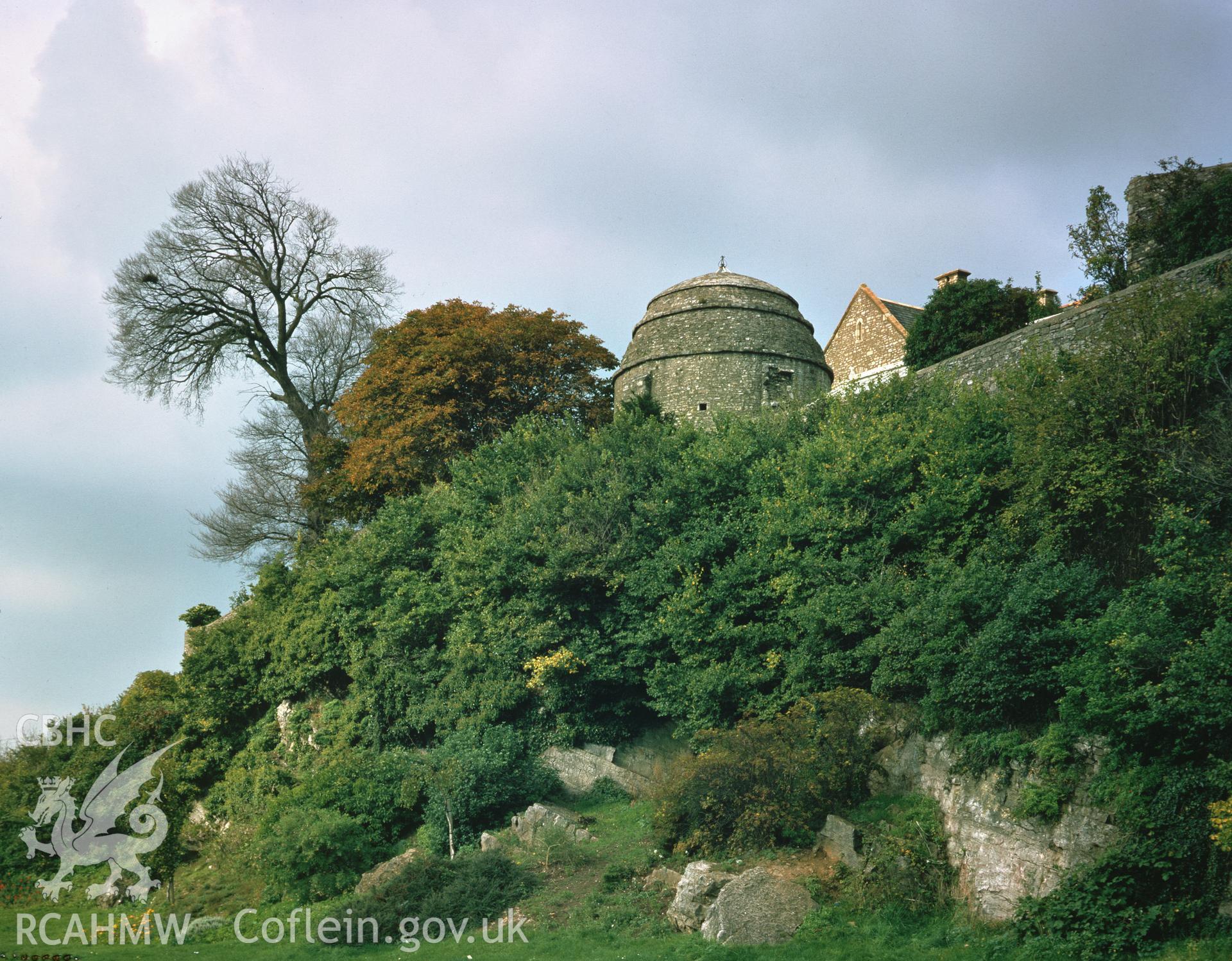 RCAHMW colour transparency showing  view of the dovecot at Cadoxton