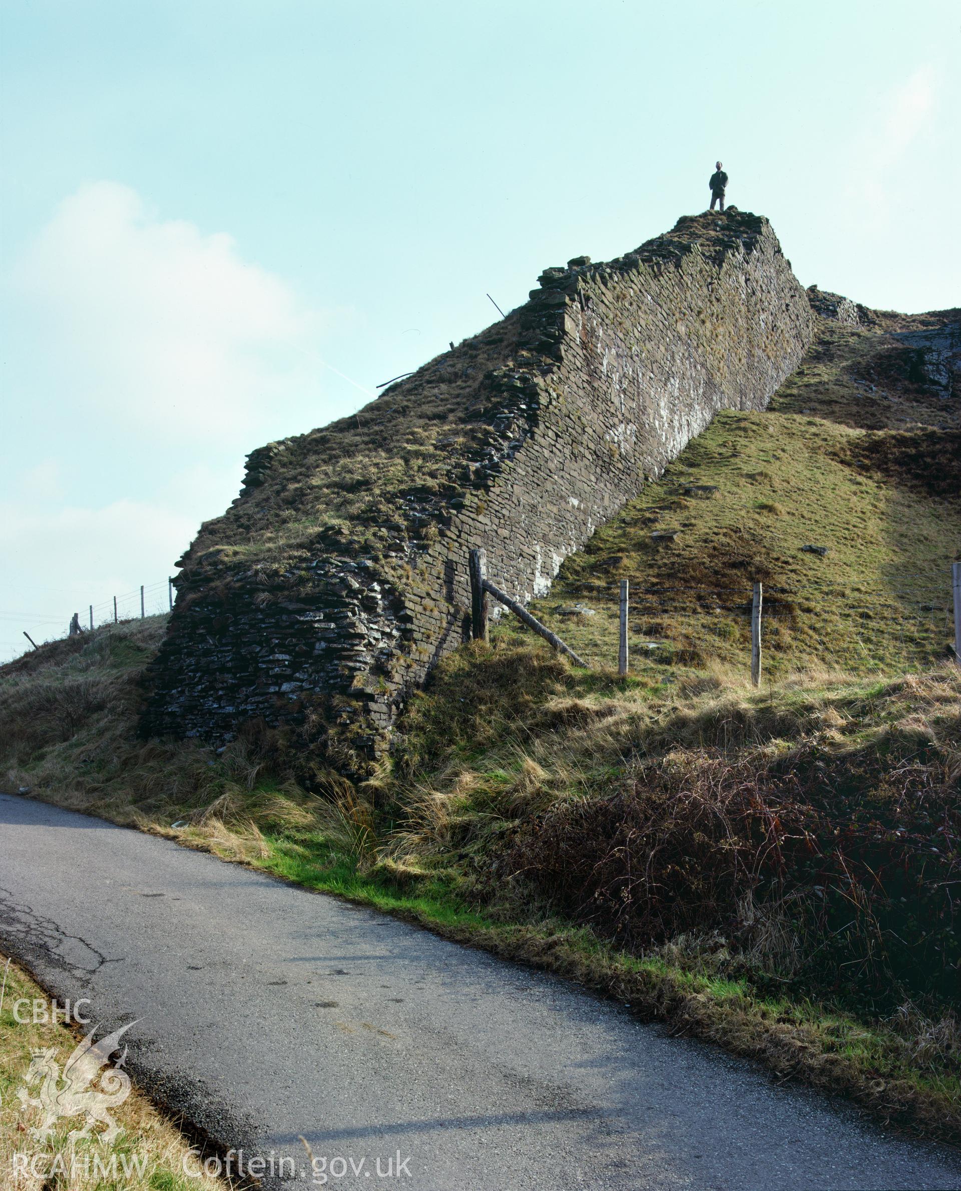 RCAHMW colour transparency showing the Cefn Morfydd Incline on Parsons Folly Tramroad, taken by Iain Wright, c.1981