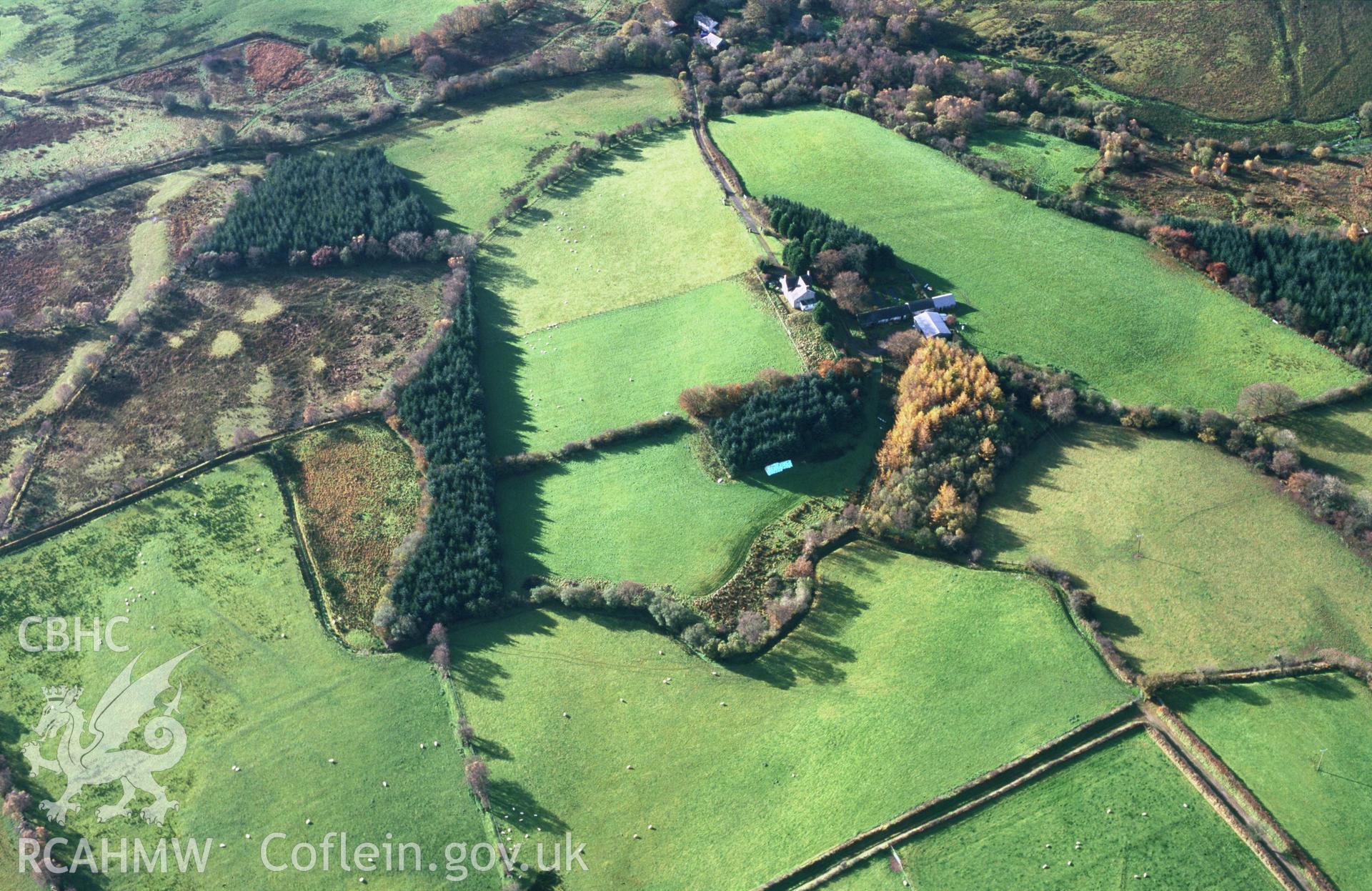 RCAHMW colour slide oblique aerial photograph of Fullbrook, Tregaron, taken by T.G.Driver on the 04/11/2000