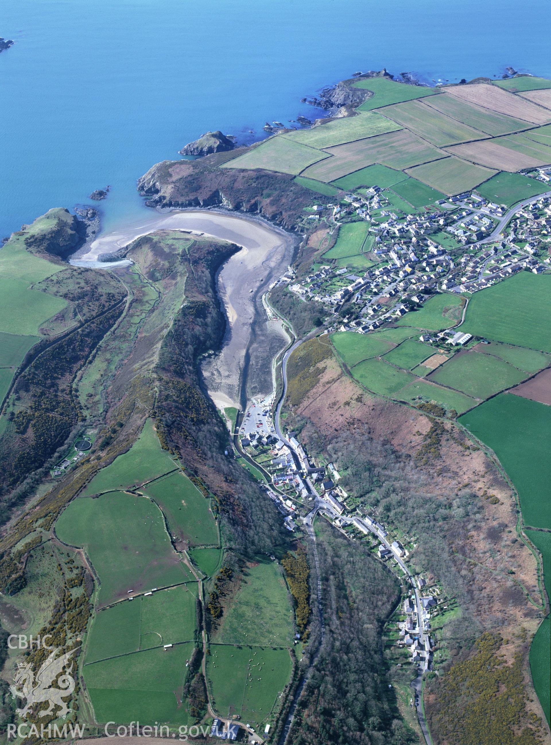 RCAHMW colour oblique aerial photograph of Solva, taken by Toby Driver 2002