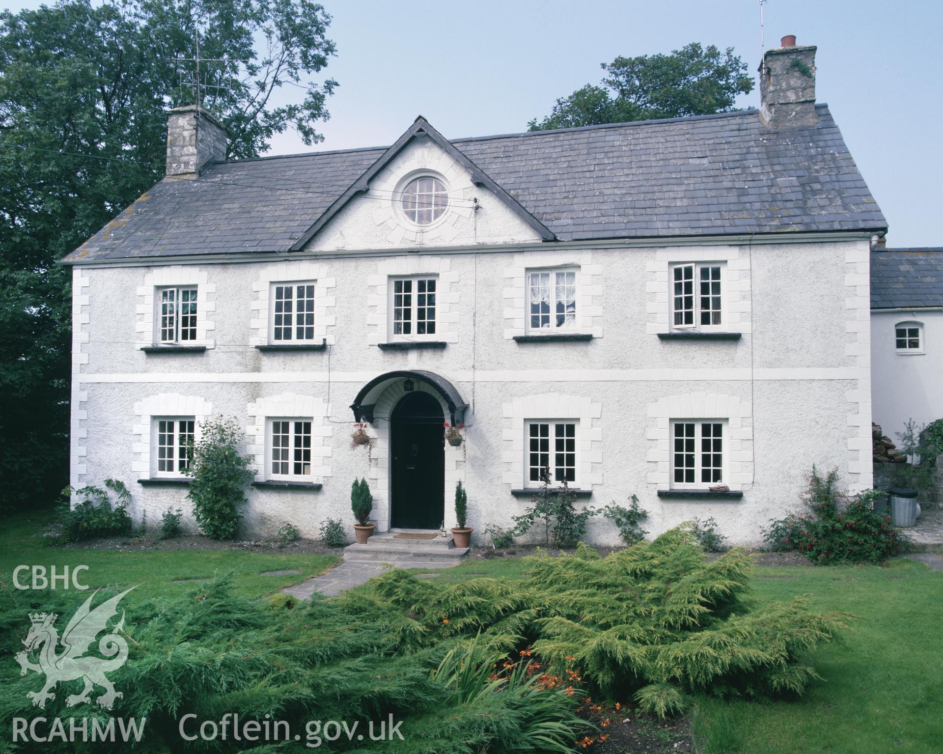 RCAHMW colour transparency showing view of Court House, Llantwit Major.