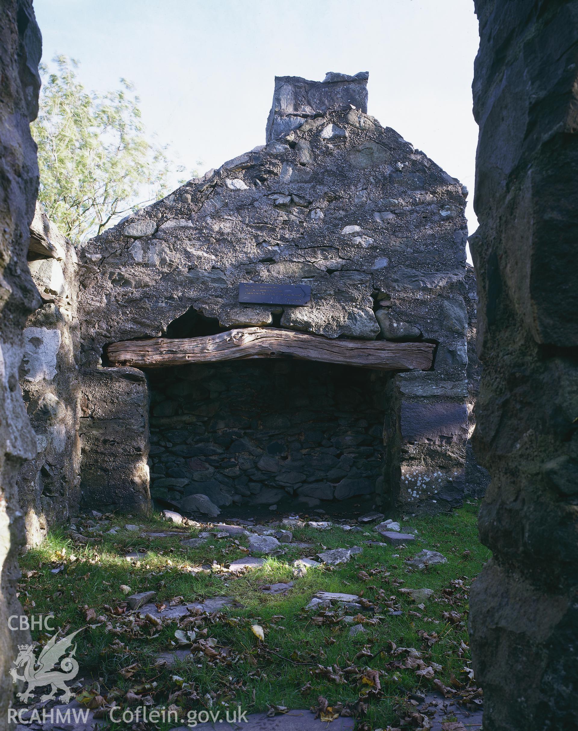 RCAHMW colour transparency showing Cae'r Gors, Llanwnda