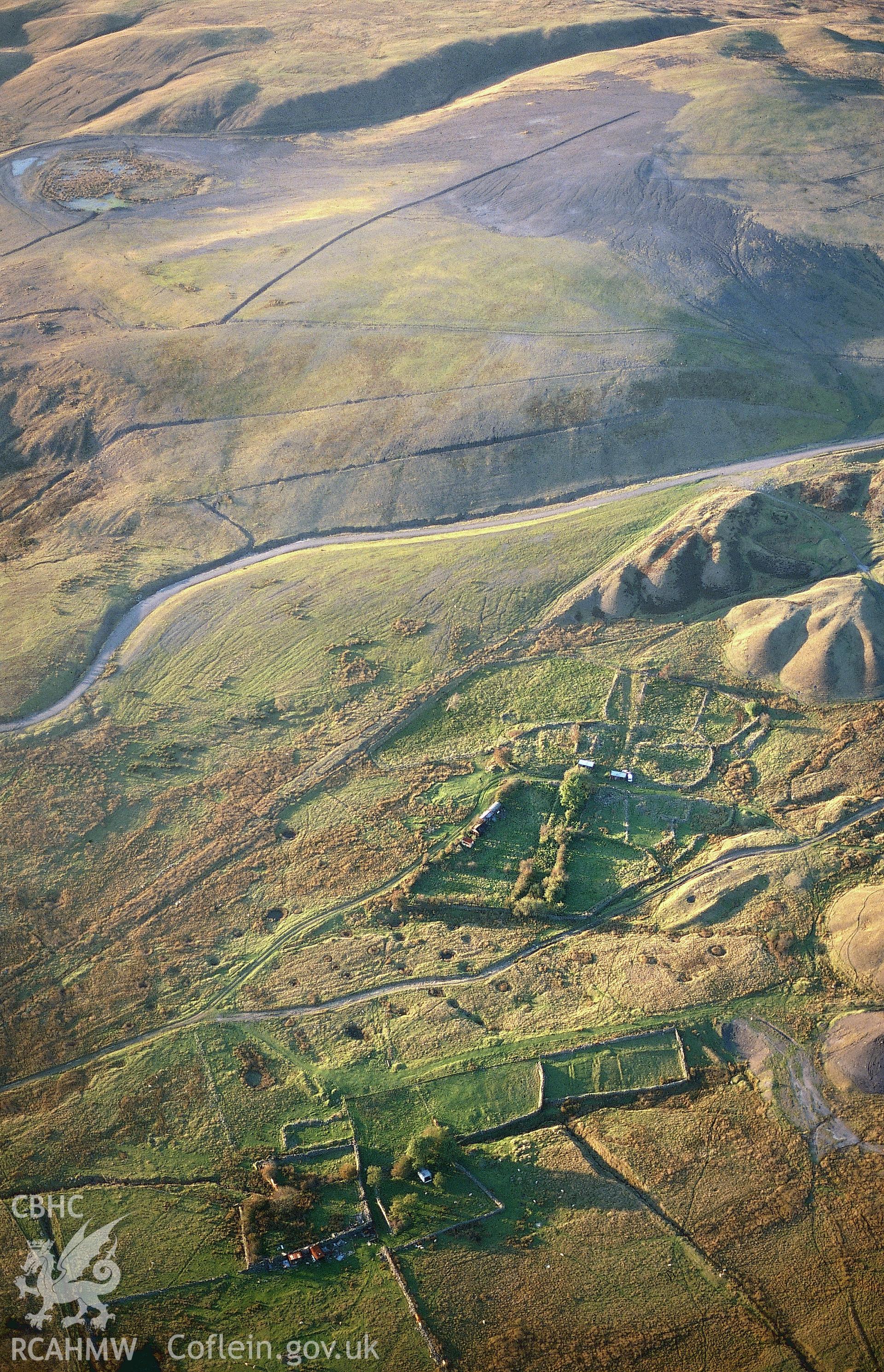 RCAHMW colour slide oblique aerial photograph of Hill Pits, Blaenavon, taken on 18/10/1999 by Toby Driver