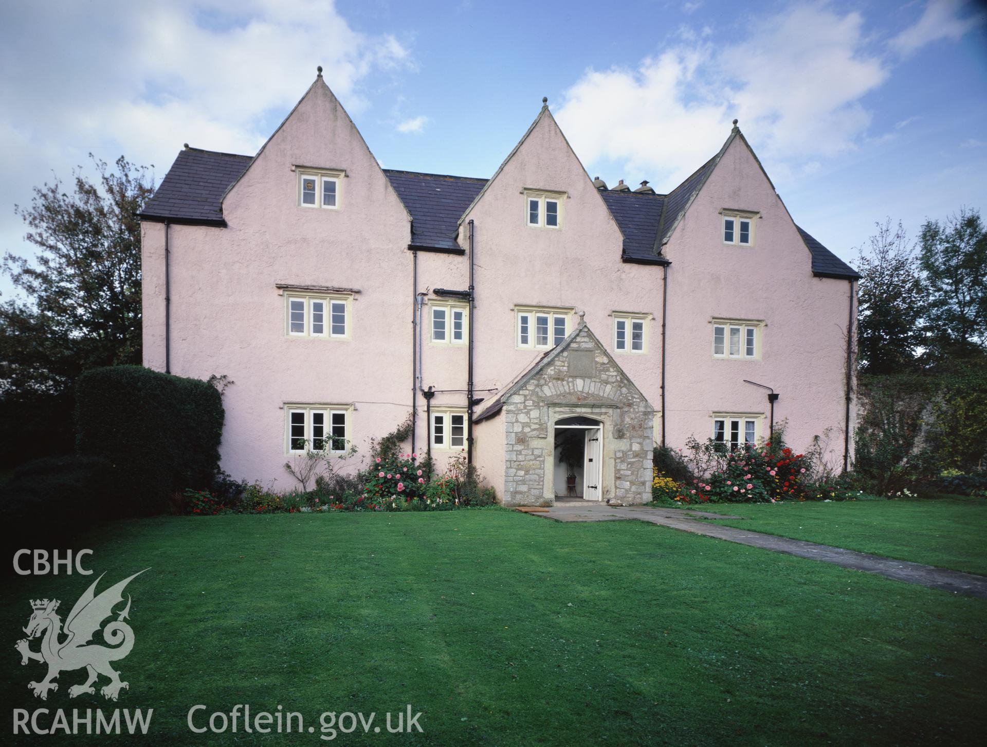 RCAHMW colour transparency showing  view of Great House, Aberthin