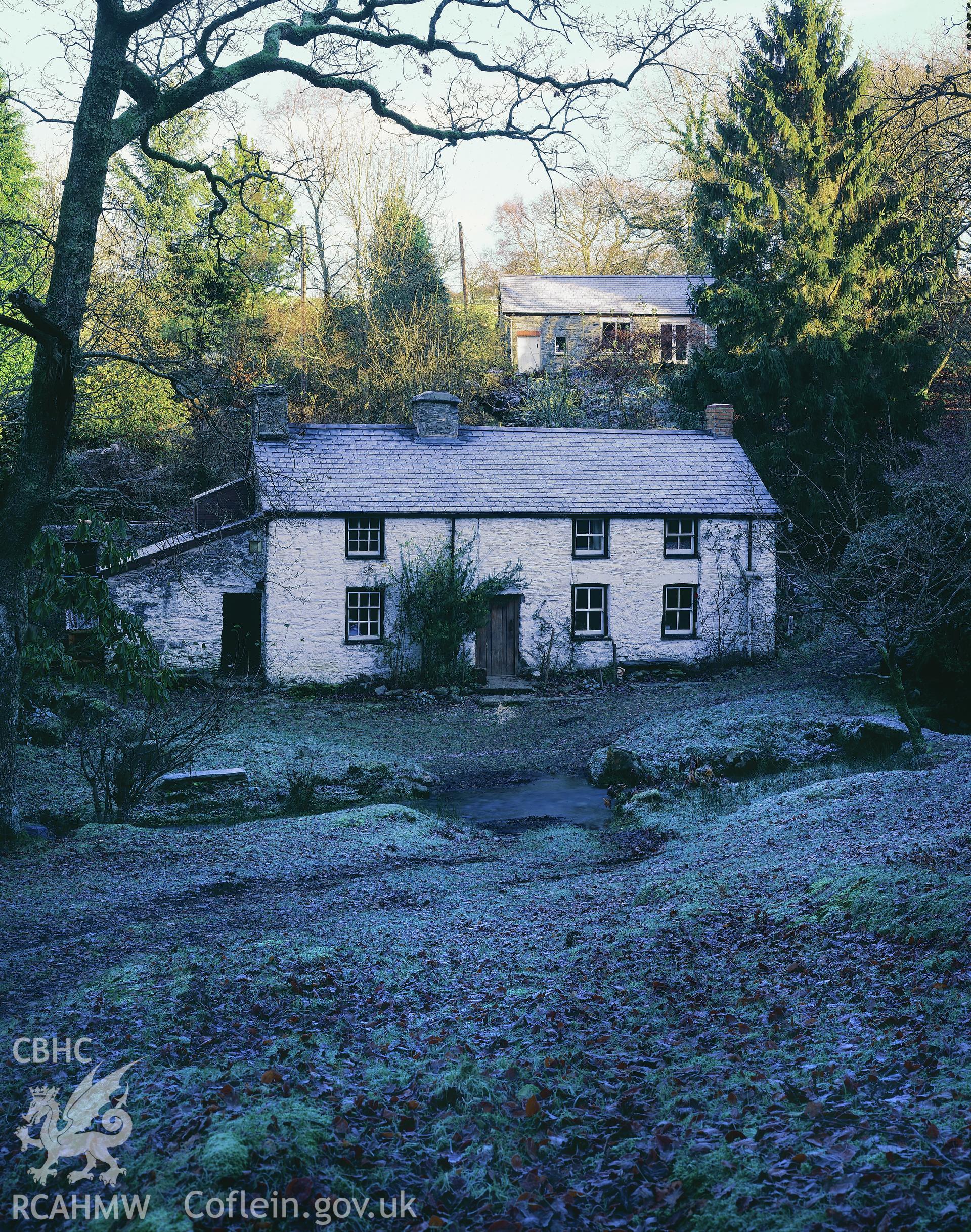 RCAHMW colour transparency of an exterior view of Wenffrwd, Ysgubor y Coed.