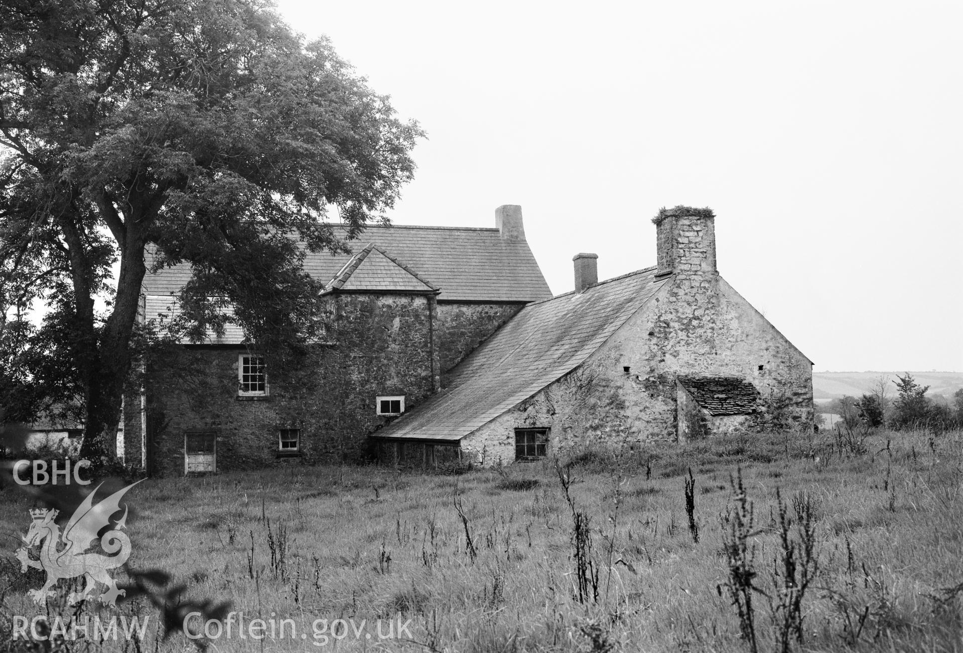 From N - rear of house, gable of cottage.